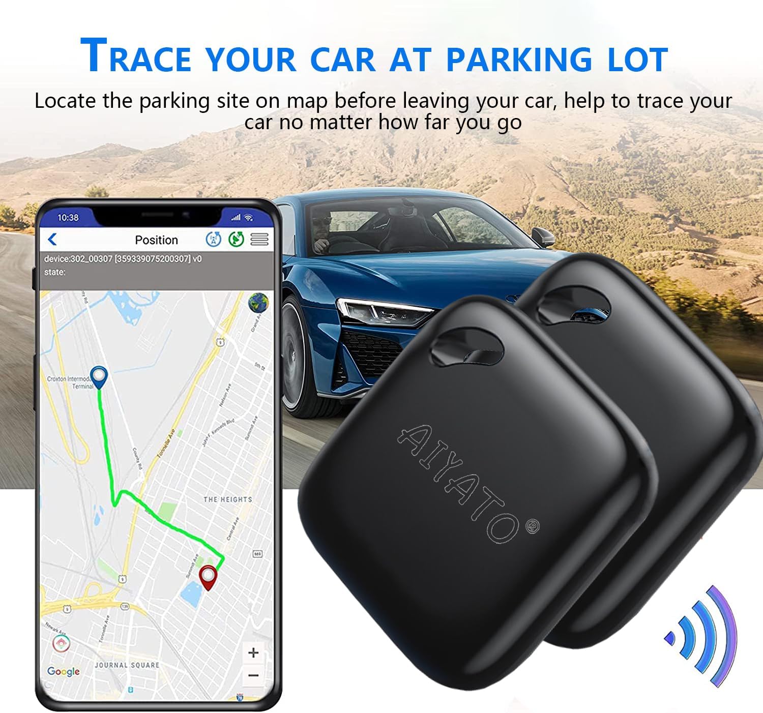 Buscador de llaves con localizador de artículos Bluetooth, funciona con Find My, rastreador de llaves perdidas con artículo de sonido, rastreador de