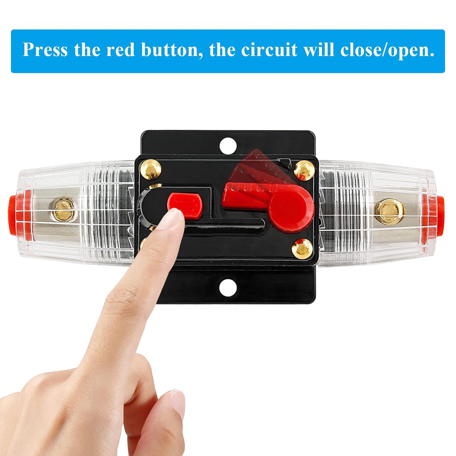 Fusible auto del coche del disyuntor reiniciable 150A, fusible de reinicio manual para proteger el sistema de audio 12V-24V DC