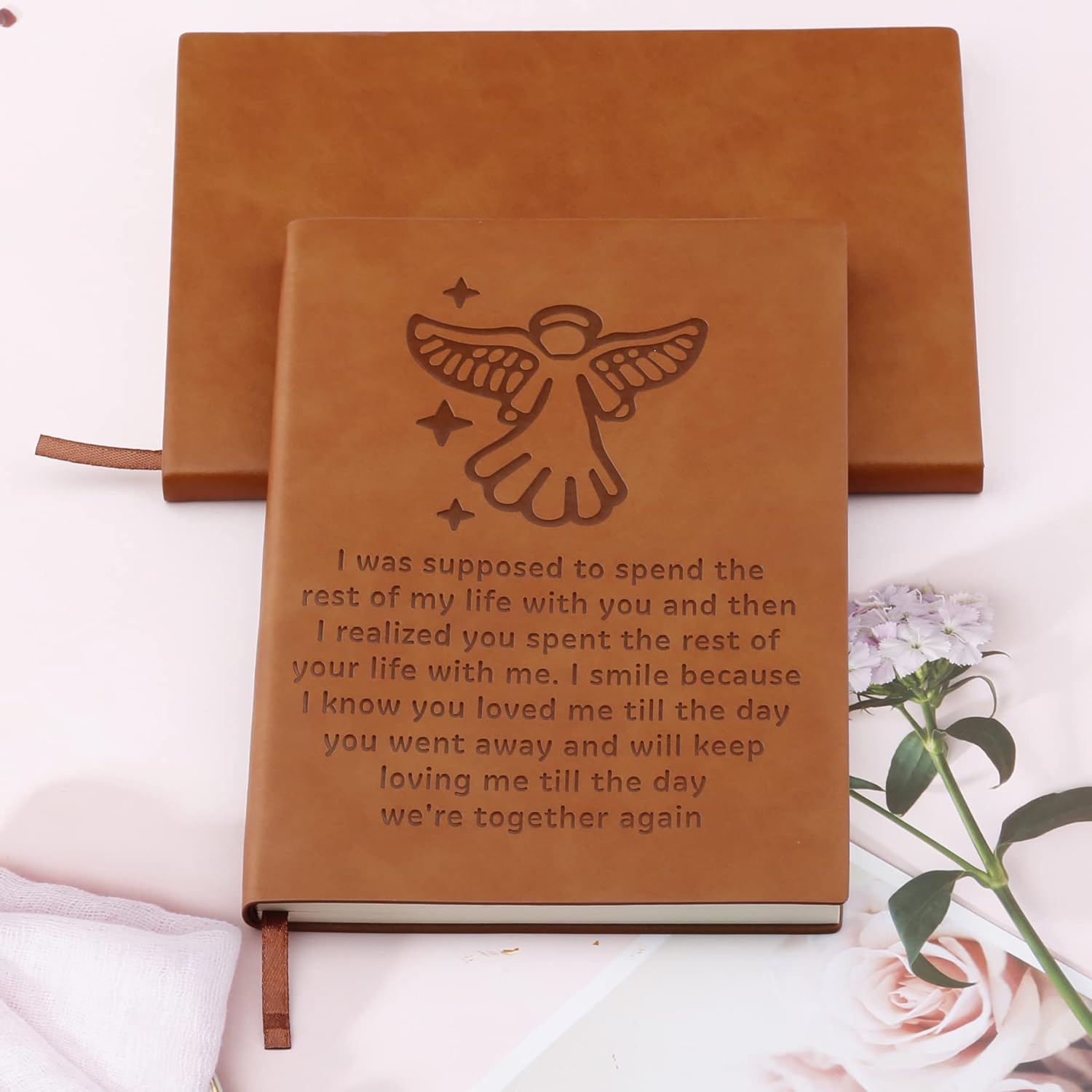 Regalo de condolencia de esposo para mujeres en memoria de un ser querido, se supone que iba a pasar el resto de mi vida contigo, cuaderno