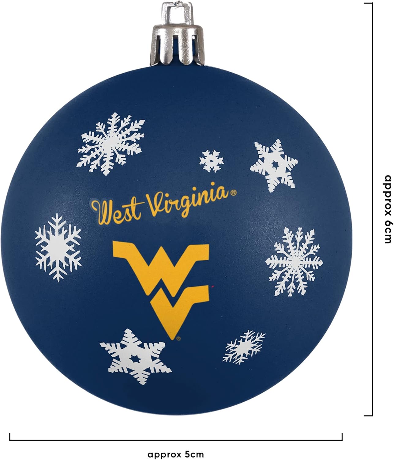 FOCO NCAA Team Logo – Juego de 5 adornos para árbol de vacaciones irrompibles