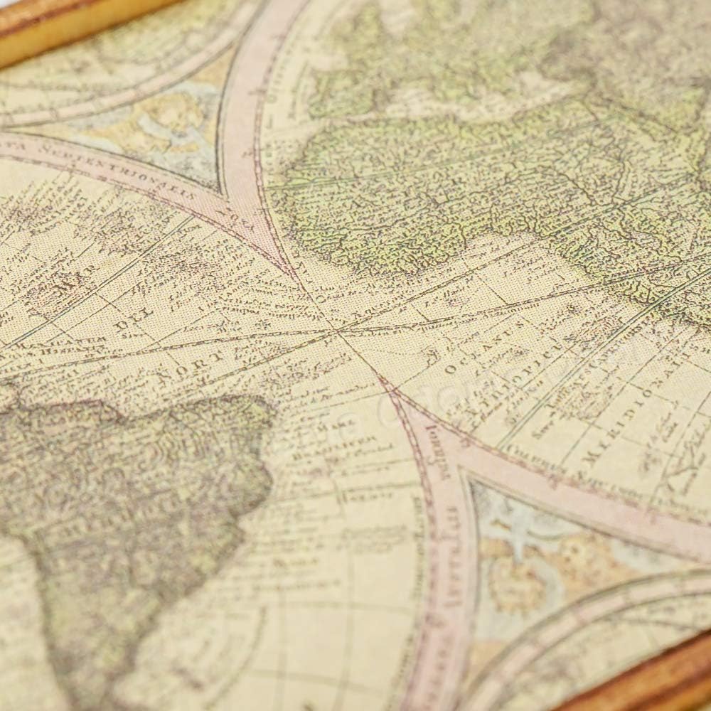 Odoria Accesorios de decoración de casa de muñecas con mapa del mundo en miniatura 112