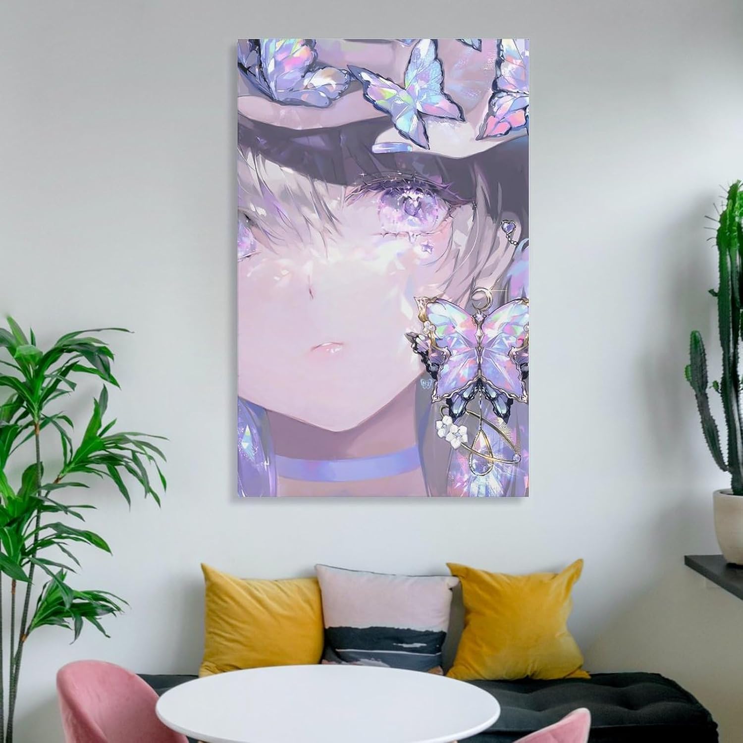 Póster de anime japonés Beauty Girl (5) Póster artístico de pared con desplazamiento en lienzo, pintura, imagen, decoración de sala de estar,