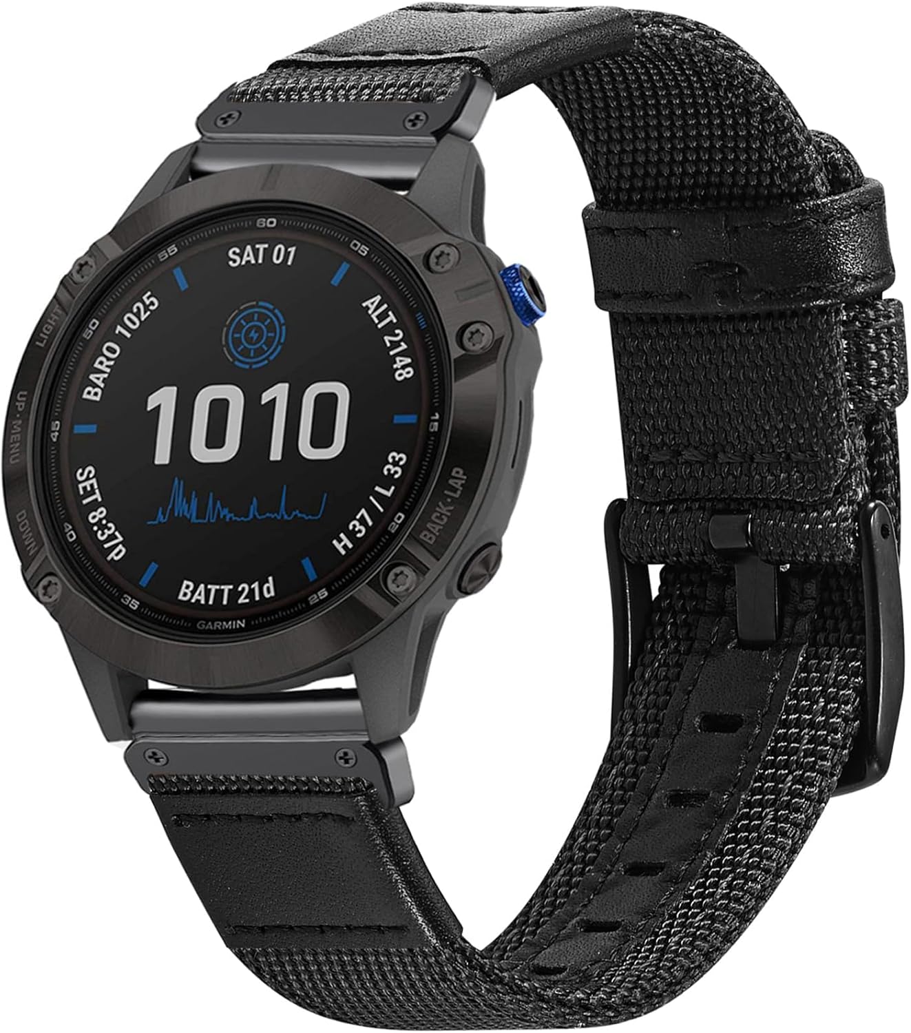 Olytop for Fenix 6 ProFenix 6Fenix 7Fenix 5 Watch Bands, 22mm Quick Easy Fit Military Nylon Strap for Epix Gen 2InstinctFenix 5 PlusForerunner