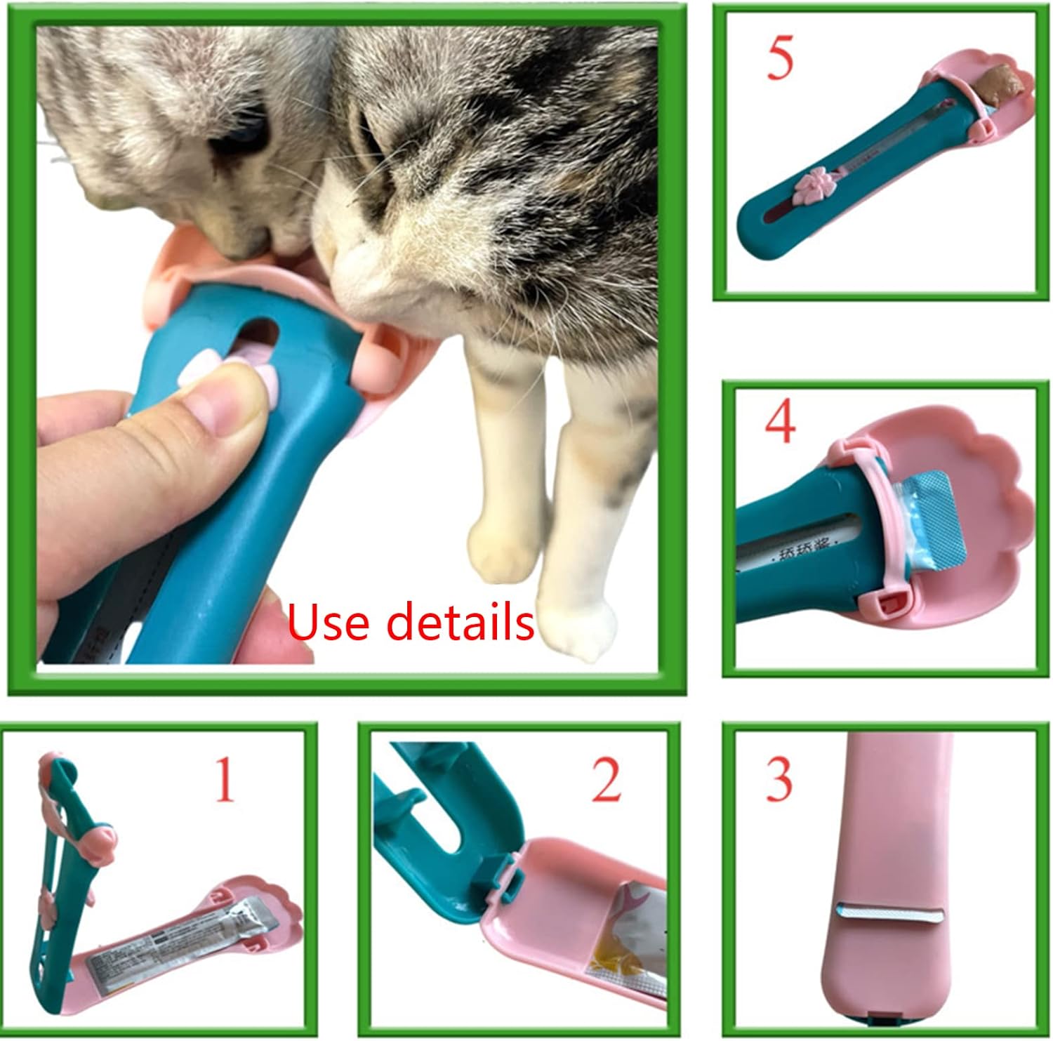 CatStrip Cuchara CatFoodExtruder CatFood Strip Exprimidor CatStrip Exprimidor CatStripExtruder Cuchara de alimentación para mascotas Cuchara de