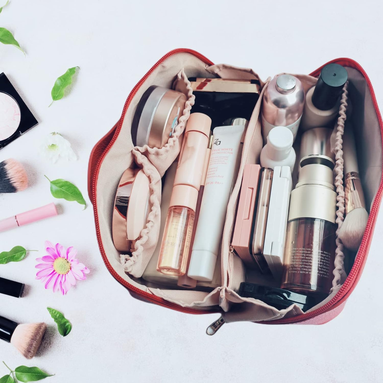 Bolsa de maquillaje de viaje, anaranjado (M-Orange), Moda