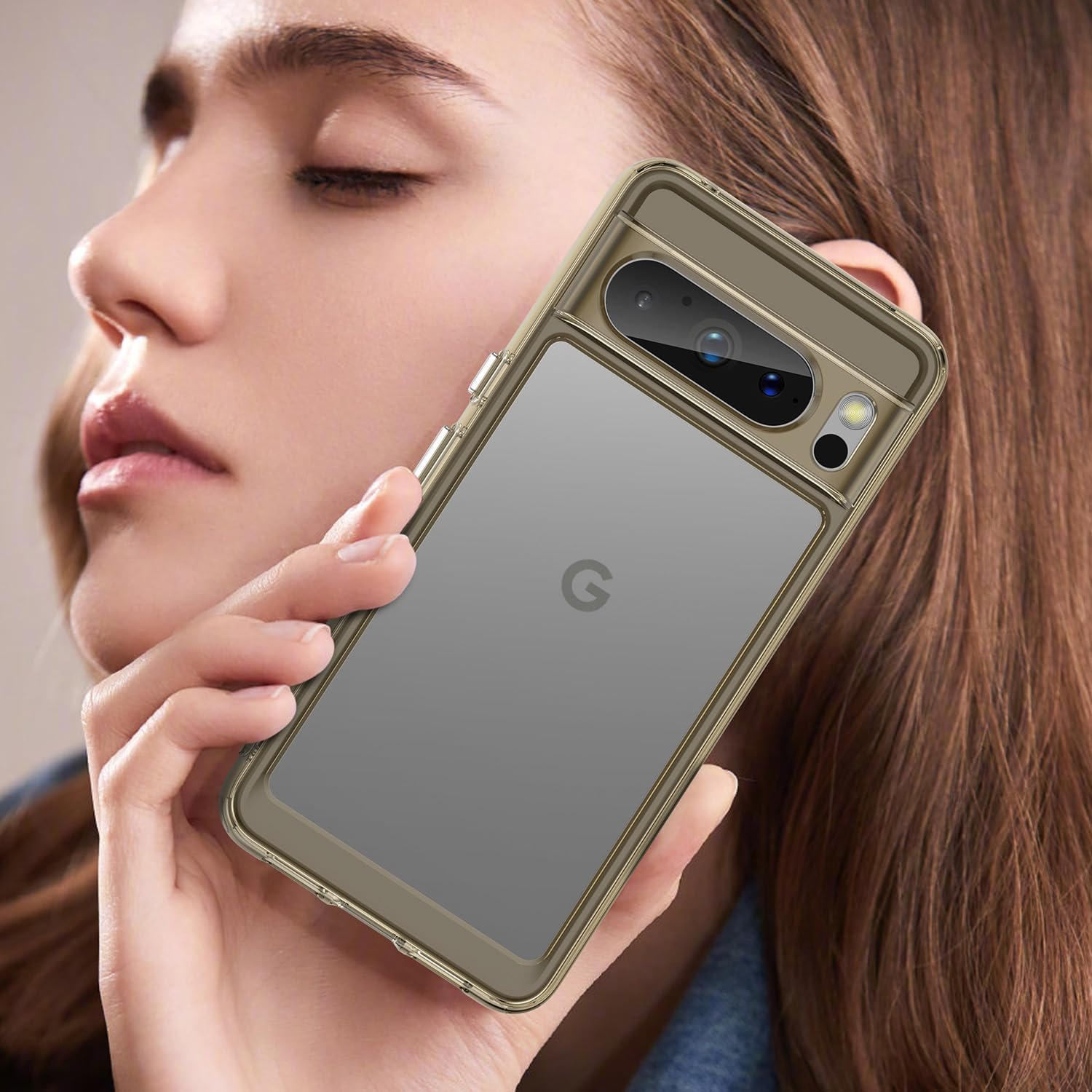 Funda para Google Pixel 8 Pro 4 bolsas de aire integradas no amarillento Funda protectora de grado militar a prueba de golpes para Google Pixel 8