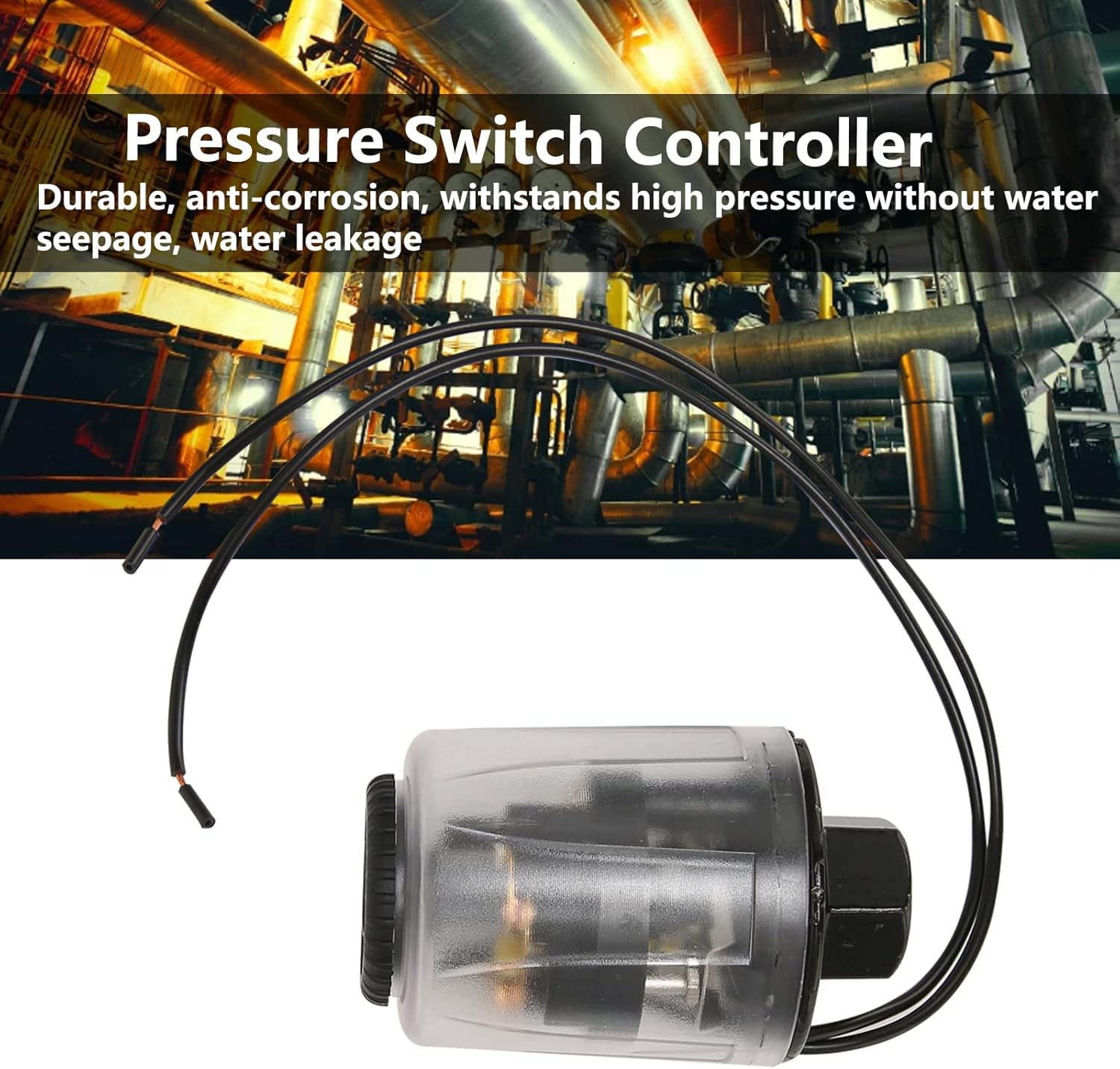 Controlador de interruptor de bomba de refuerzo autocebante Controlador de bomba de agua mecánica ajustable para agua fría y caliente automática