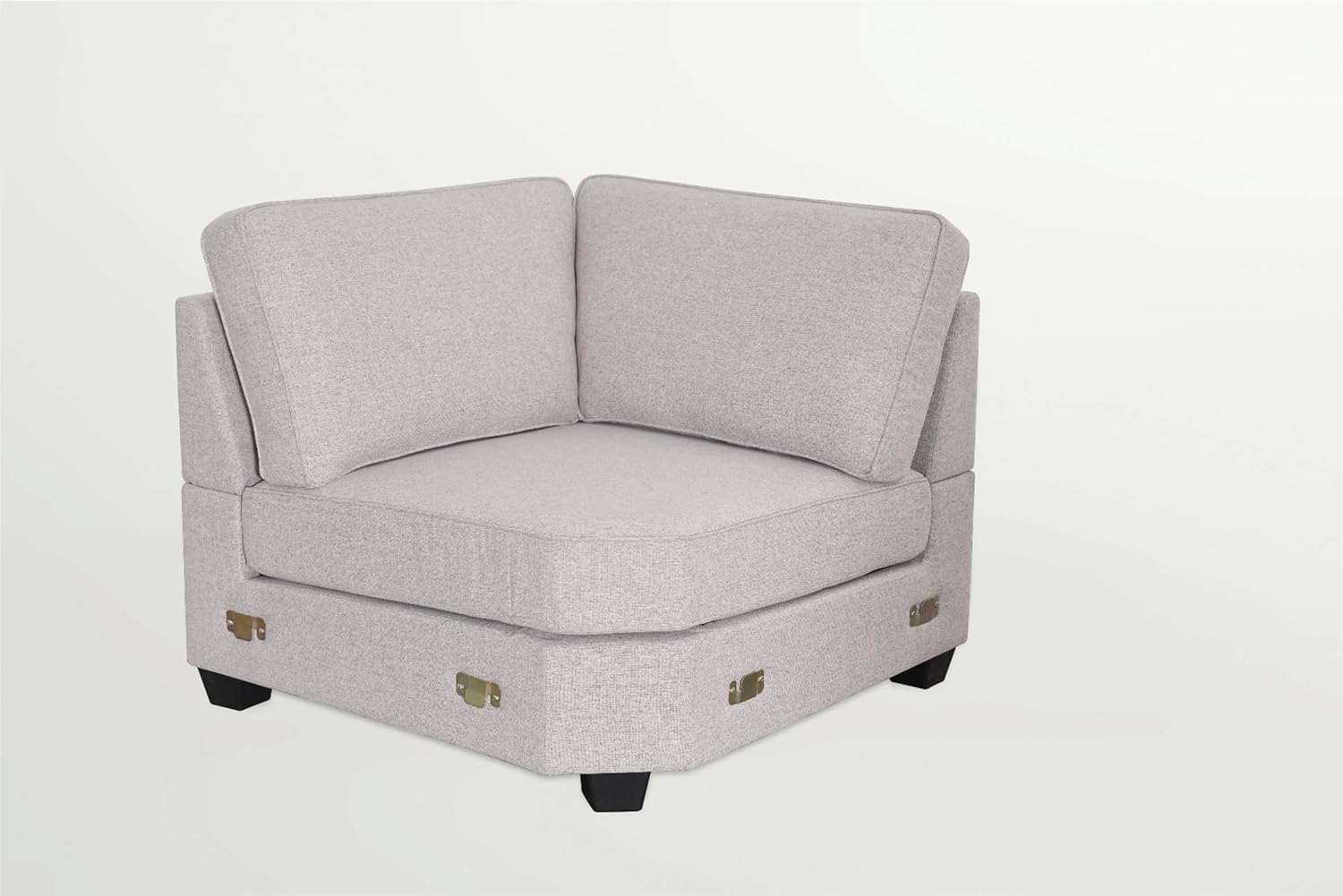 Sofá reversible en forma de U del módulo de combinación flexible de la tela para la sala de estar, seccional gris