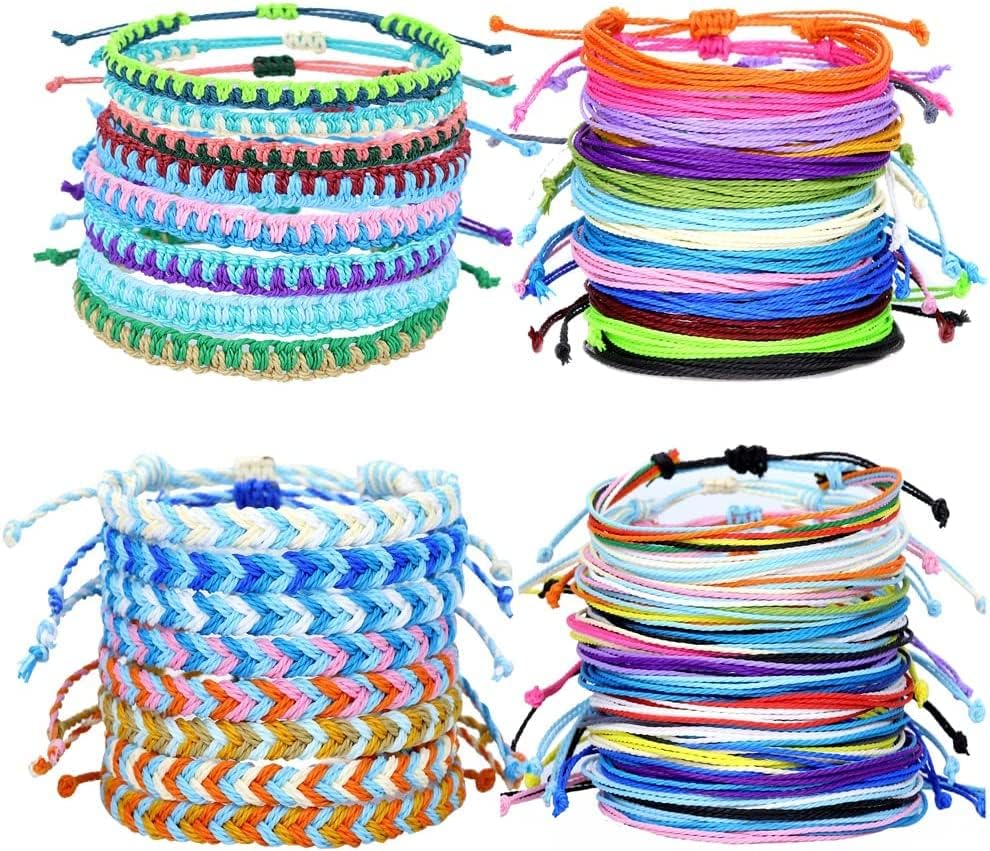 Hilo encerado de cuentas de 30 colores, hilo encerado de 0.039 pulgadas, hilo encerado para hacer collares, pulseras y joyas