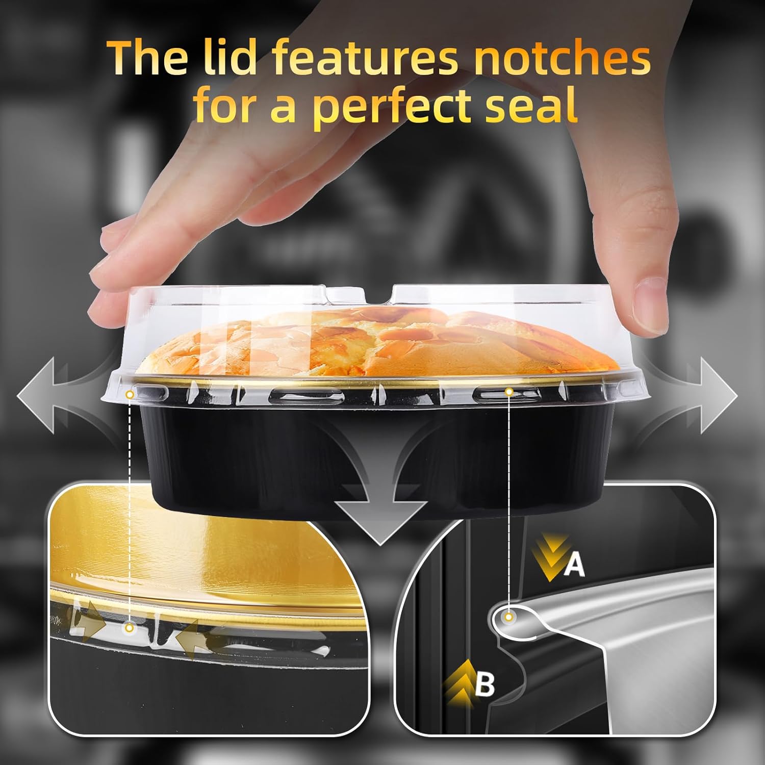 Beasea Ramequines desechables de crema brulee con tapas, paquete de 120 latas de 4 pulgadas y 8 onzas, mini latas para tartas de papel de aluminio
