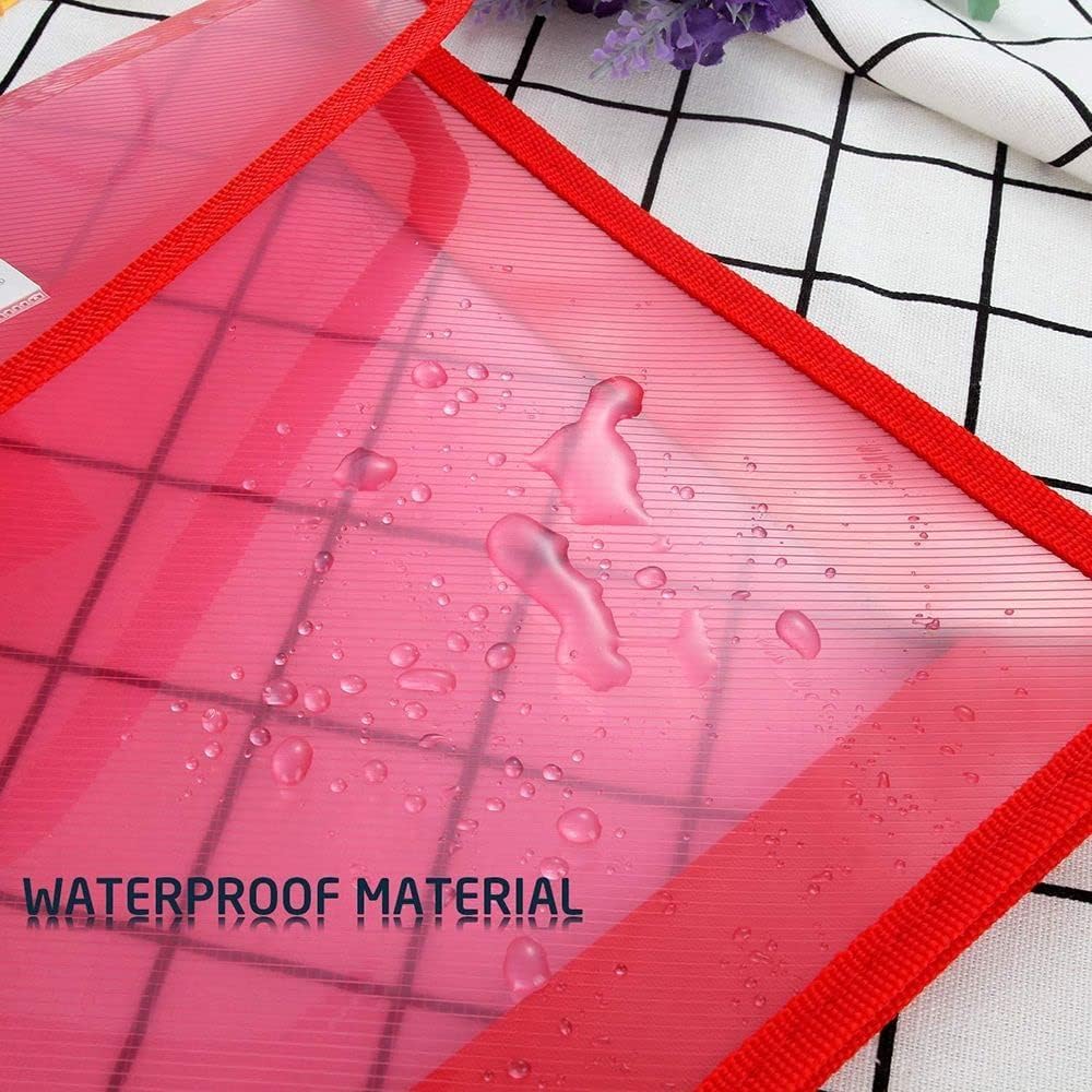 Carpeta de archivos, bolsa de archivos transparente, bolsa de almacenamiento para organización del hogar con botón, bolsa de documentos de gran