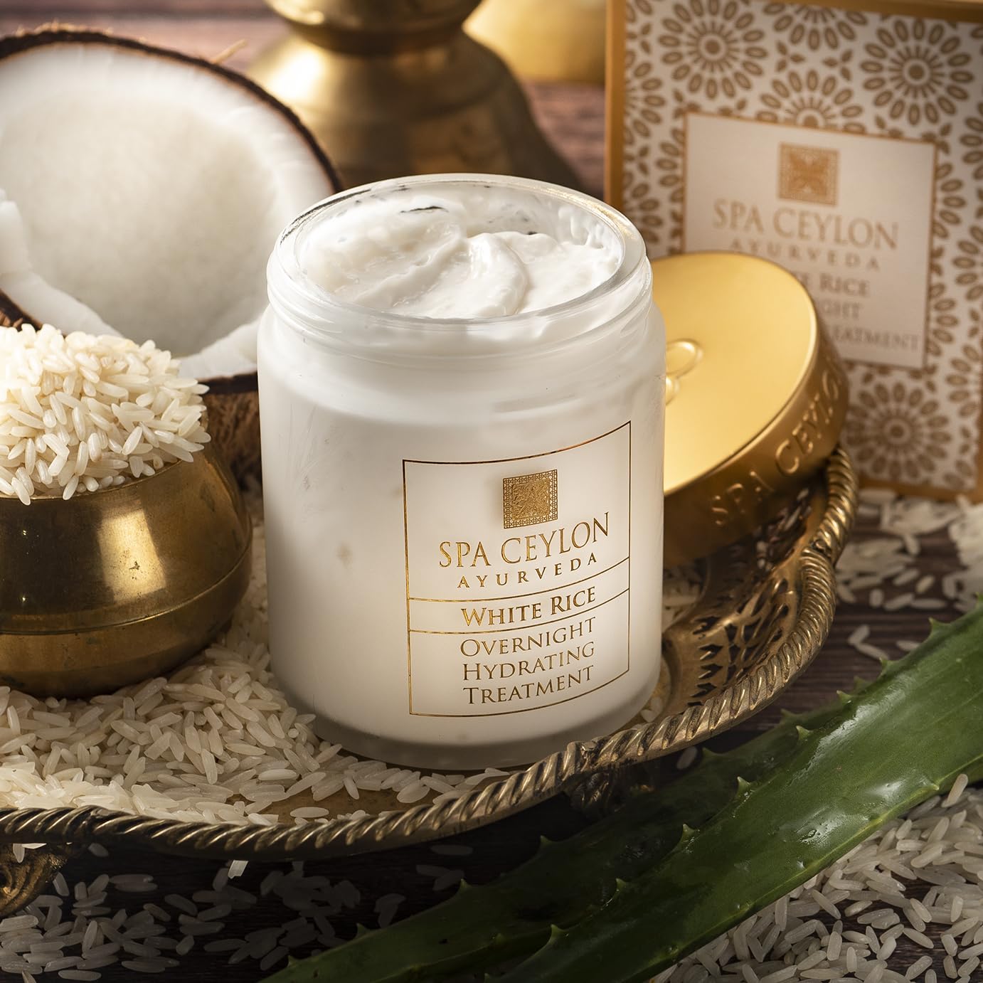 SPA CEYLON Tratamiento hidratante durante la noche con arroz blanco