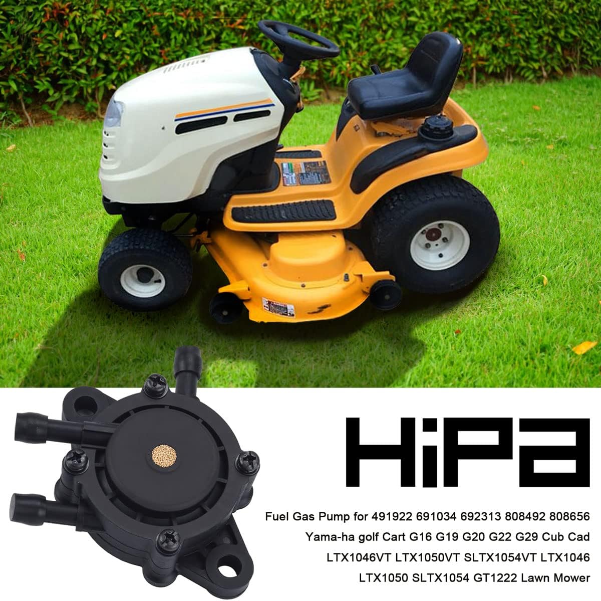 Hipa 808492 808656 Bomba de combustible para 491922 691034 692313 Cub Cad LTX1046VT LTX1050VT SLTX1054VT LTX1046 LTX1050 SLTX1054 GT1222 Lawn