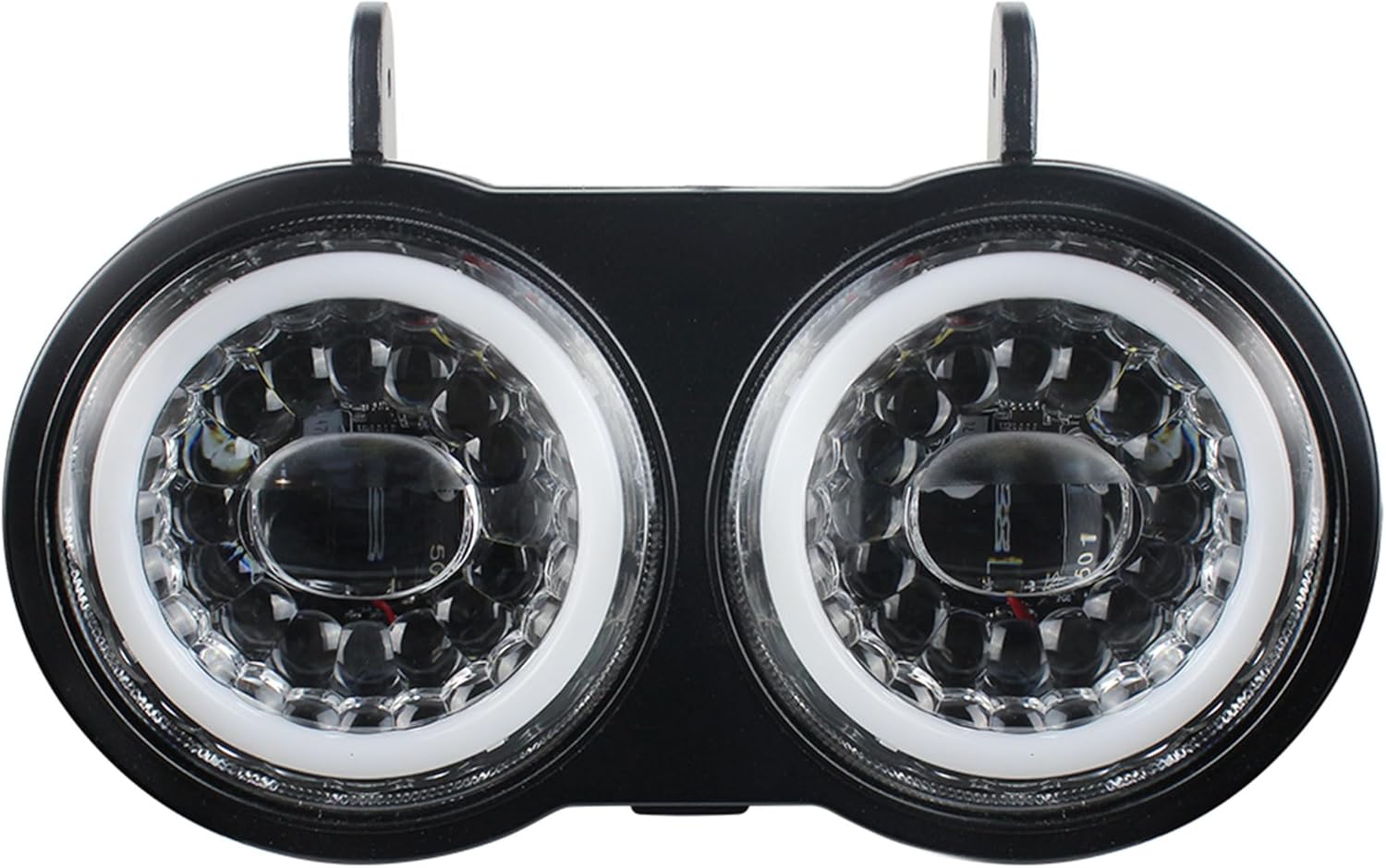 KUQIQI Buell XB – Proyector de faros delanteros LED para motocicleta, luces duales con halo blanco DRL, apto para Buell xb Modelo 2003 2004 2005