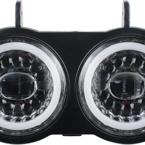 KUQIQI Buell XB – Proyector de faros delanteros LED para motocicleta, luces duales con halo blanco DRL, apto para Buell xb Modelo 2003 2004 2005 KUQIQI Buell XB – Proyector de faros delanteros LED para motocicleta, luces duales con halo blanco DRL, apto para Buell xb Modelo 2003 2004 2005