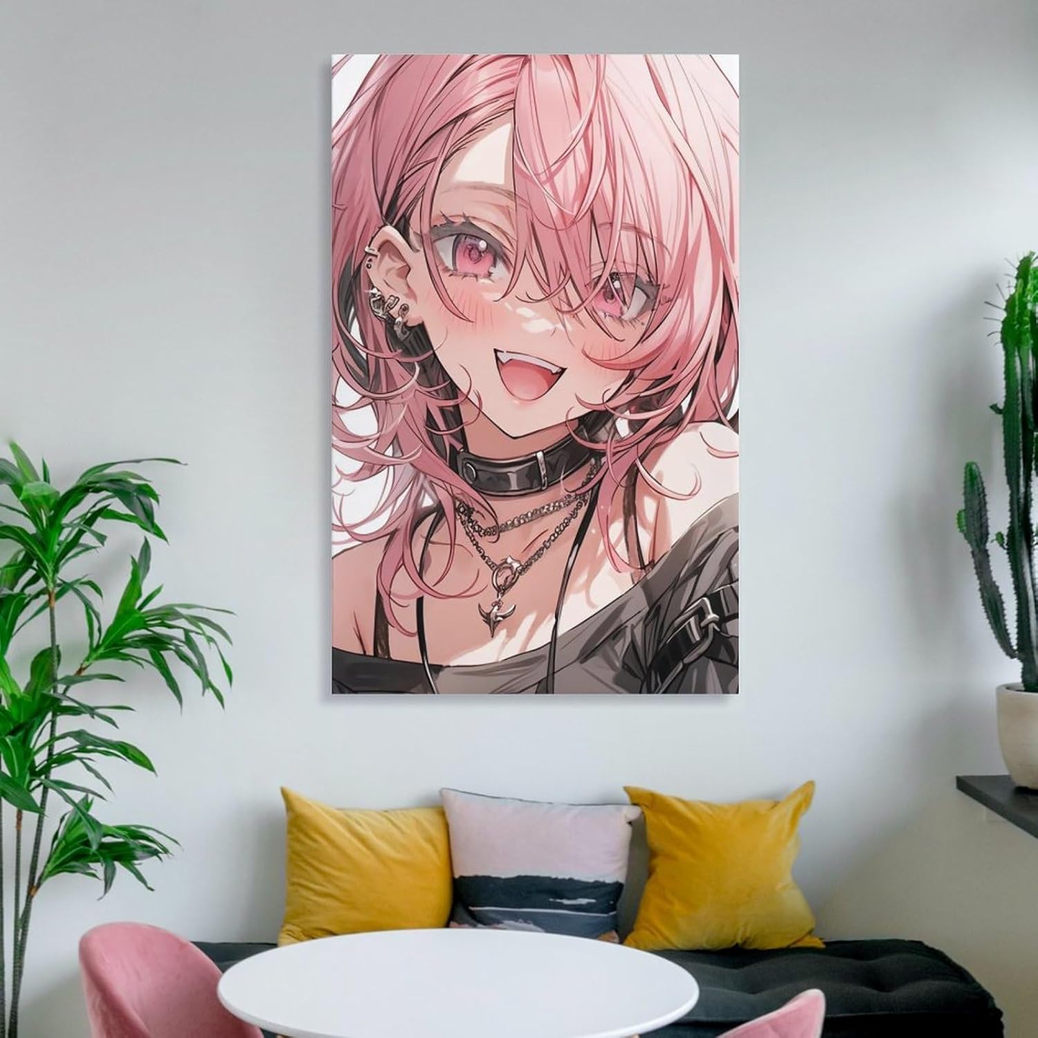 Póster de anime japonés Beauty Girl (1) Pintura sobre lienzo, póster de arte de pared, impresión de desplazamiento, decoración de paredes de sala de