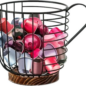 Soporte para cápsulas de café para mostrador, portavasos K para mostrador, soporte para filtro de café con base de madera, organizador de Soporte para cápsulas de café para mostrador, portavasos K para mostrador, soporte para filtro de café con base de madera, organizador de