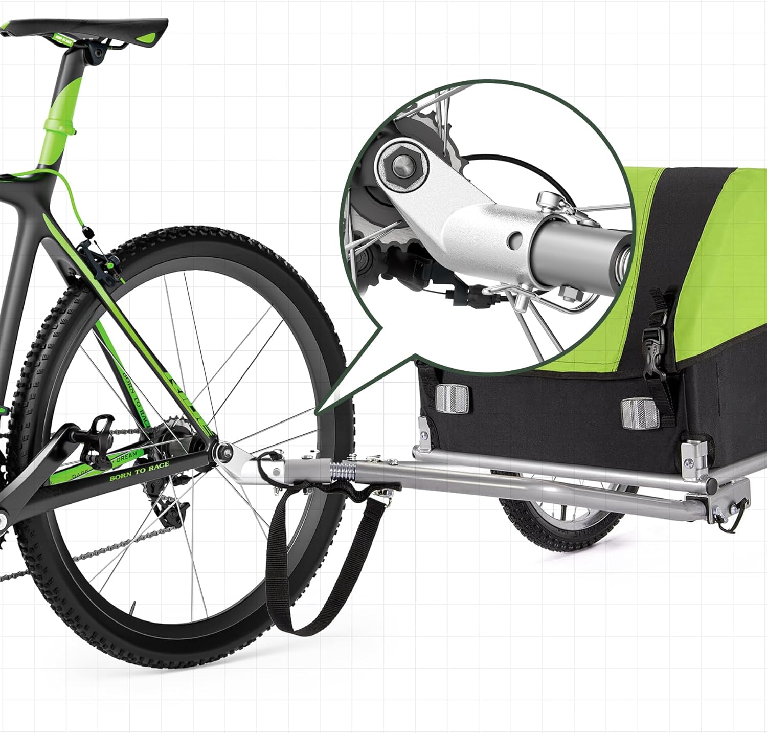 Titanker Enganche de remolque de bicicleta mejorado para Schwinn, acoplador de remolque de bicicleta, accesorio de remolque de bicicleta para