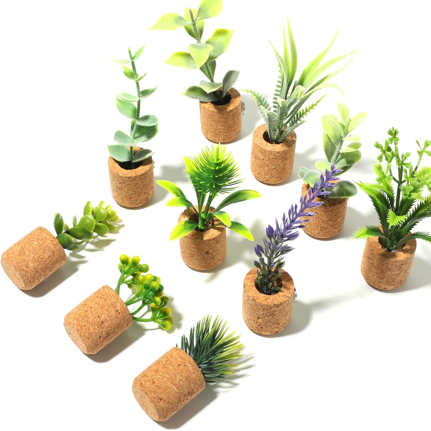 JUSTDOLIFE Imanes de plantas para nevera, mini imanes de suculentas, plantas artificiales, imanes para refrigerador, plantas suculentas en maceta,