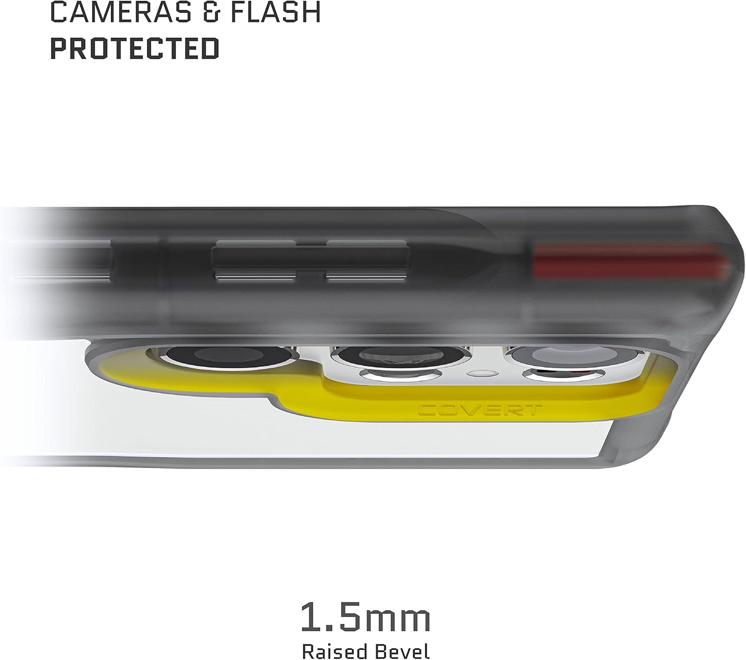Ghostek COVERT – Funda transparente a prueba de golpes para Samsung Galaxy S23 con diseño delgado y ligero, compatible con carga inalámbrica,