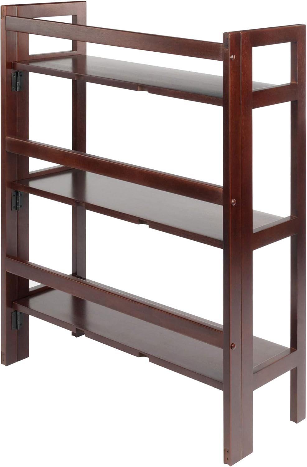 Winsome Estantería de felpa de madera, nogal, 3