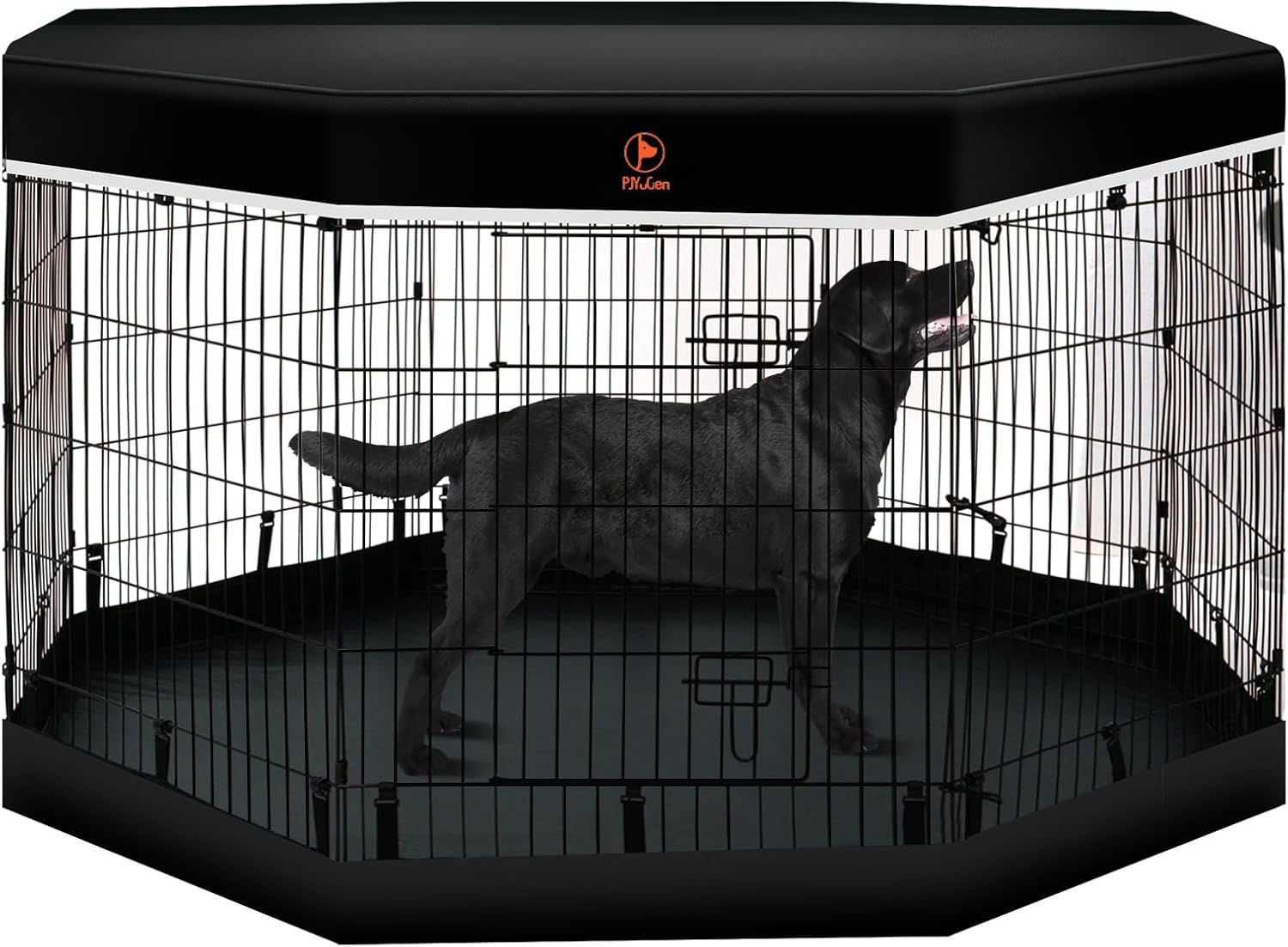 PJYuCien Corralito para perros  8 paneles de 36 pulgadas de alto, de metal, plegable, para mascotas, jaula para cachorros, para interiores y