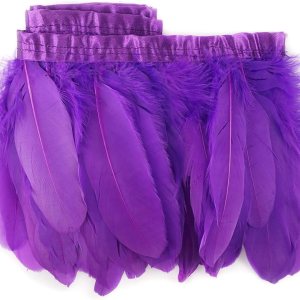 ZUCKER – Fleco de plumas de ganso parried – Plumas hechas a mano para disfraces, decoraciones navideñas, artes y manualidades – Lila ZUCKER – Fleco de plumas de ganso parried – Plumas hechas a mano para disfraces, decoraciones navideñas, artes y manualidades – Lila