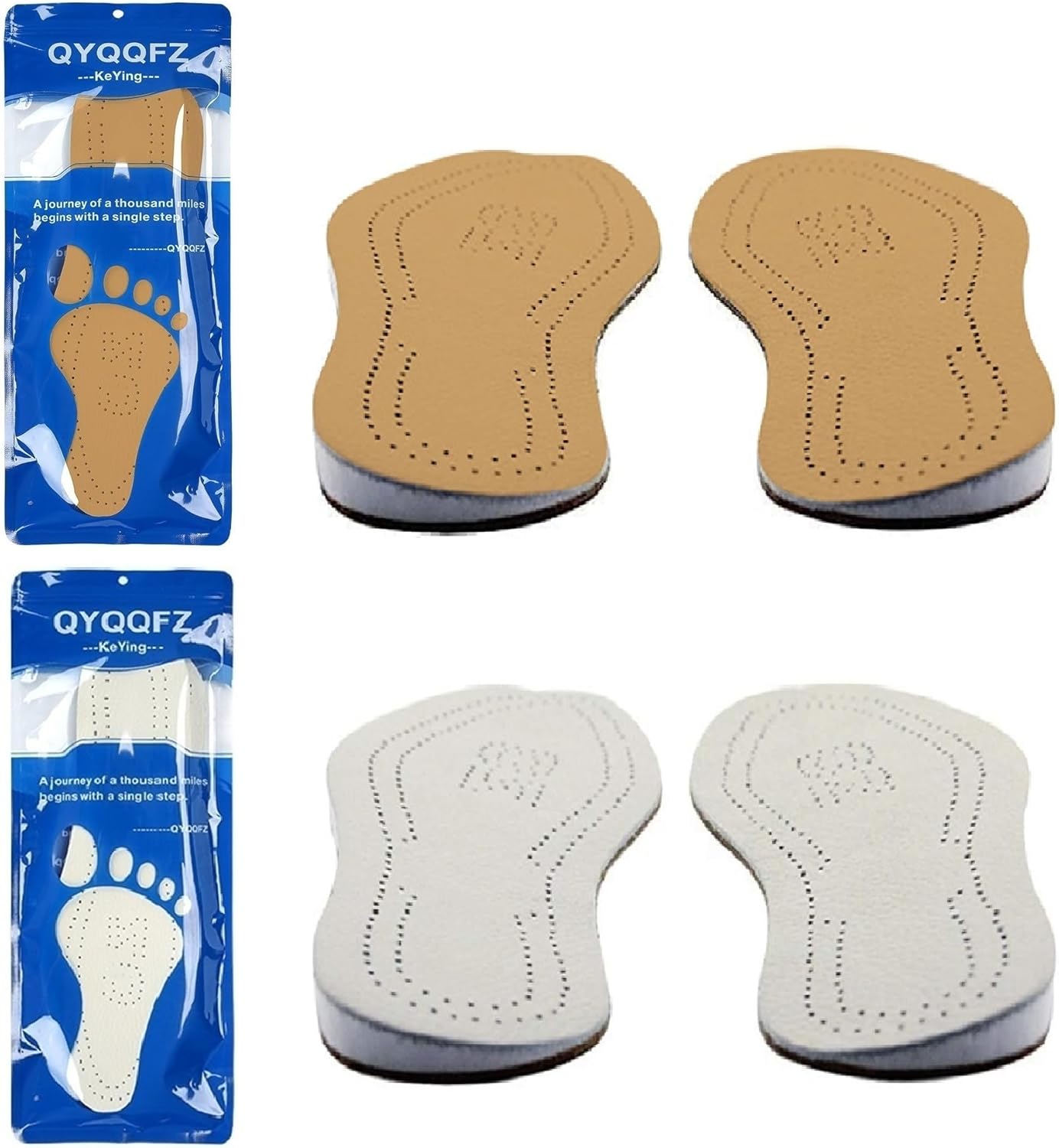 2 pares de plantillas ortopédicas de cuero para piernas OX, inserciones de talón, rodilleras de cuña para mujeres y hombres, pronación correctiva,