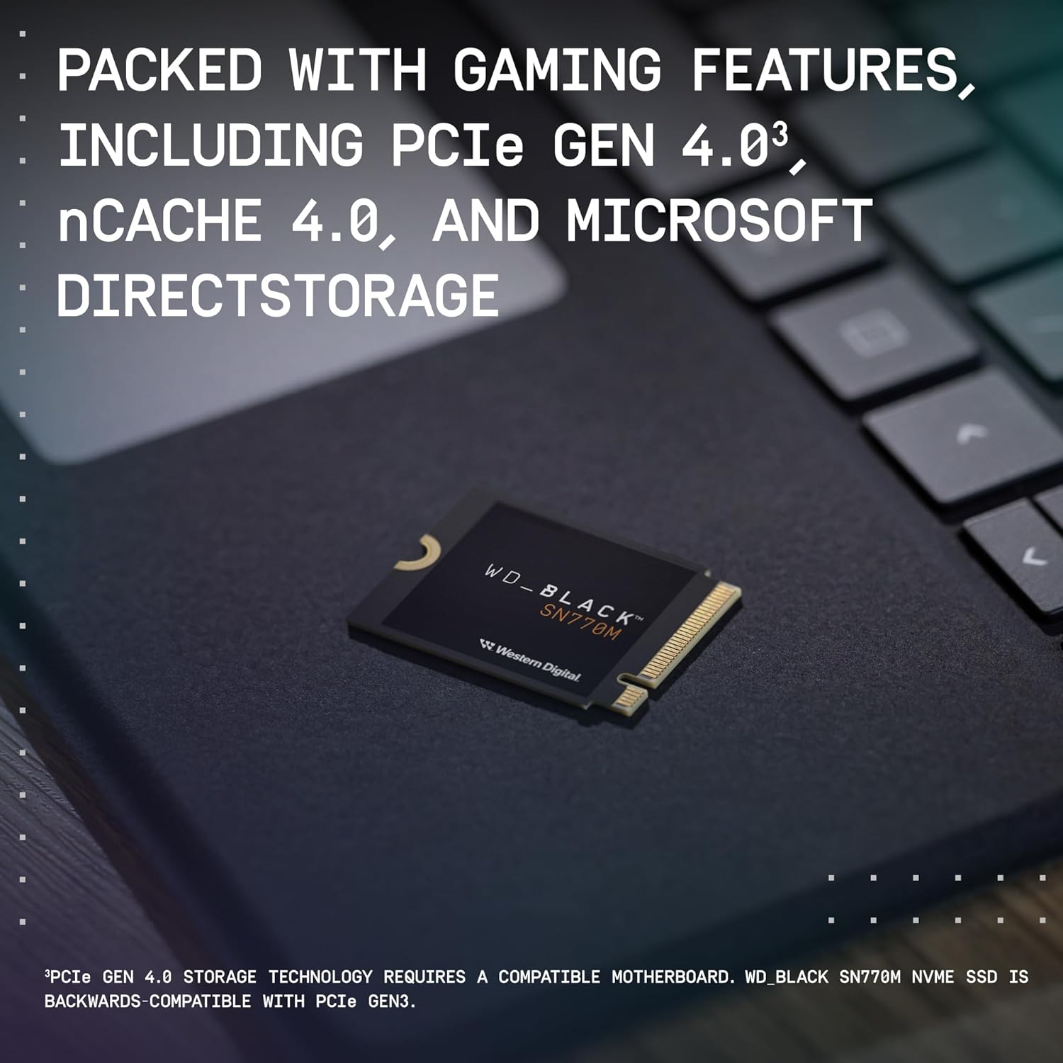 WD_BLACK SSD NVMe SN770M M.2 2230 de 500 GB para dispositivos de juego de mano, velocidades de hasta 5,150 MBs, TLC 3D NAND, ideal para Steam Deck y