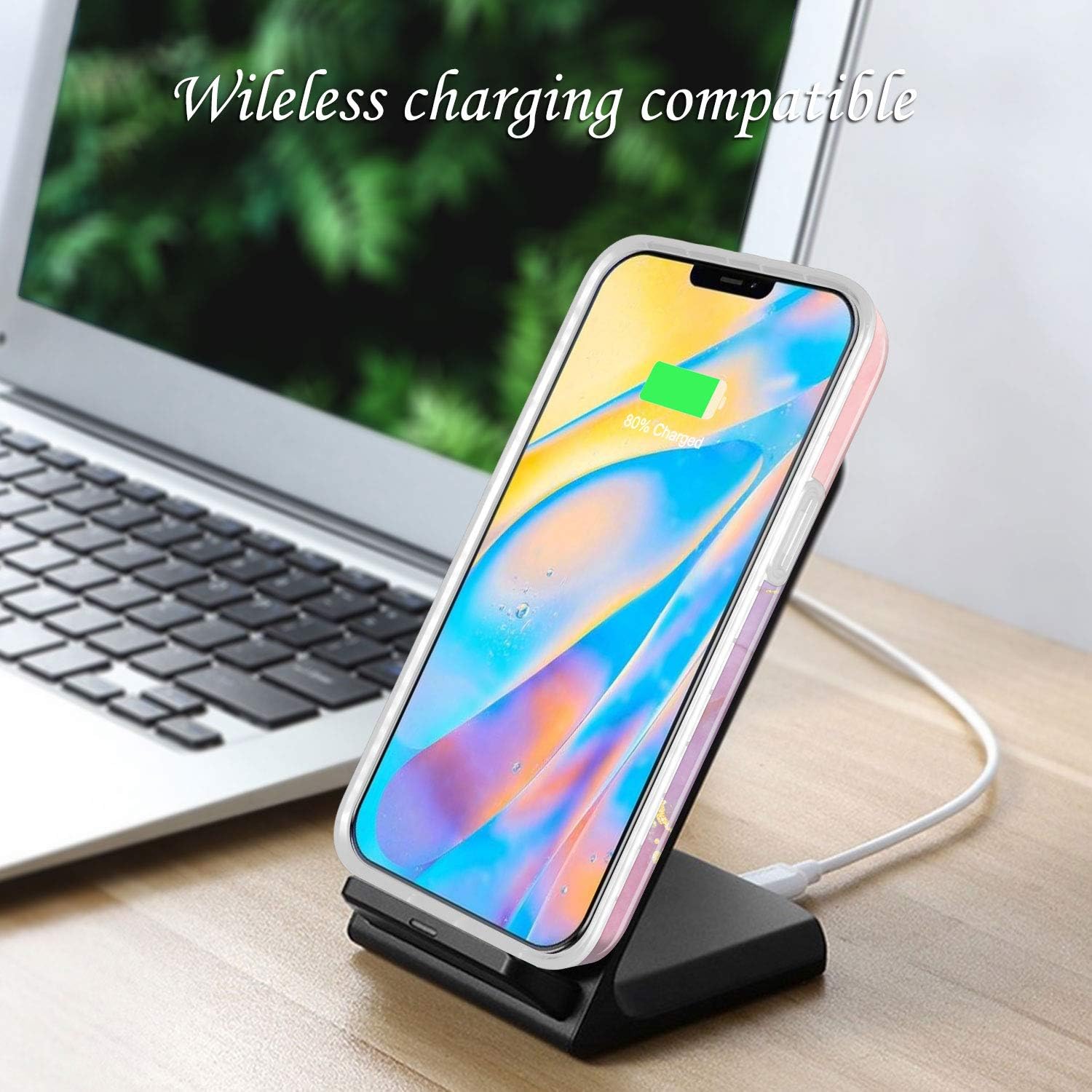 JIAXIUFEN – Funda delgada brillante compatible con iPhone 12 y iPhone 12 Pro, tipo mármol, a prueba de golpes, funda de teléfono de TPU, de suave