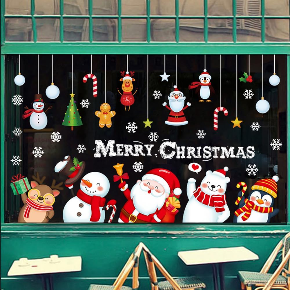 Calcomanías de pared de Navidad, calcomanías de pared de Navidad extraíbles, calcomanías de pared de Navidad, calcomanías de pared de Navidad,
