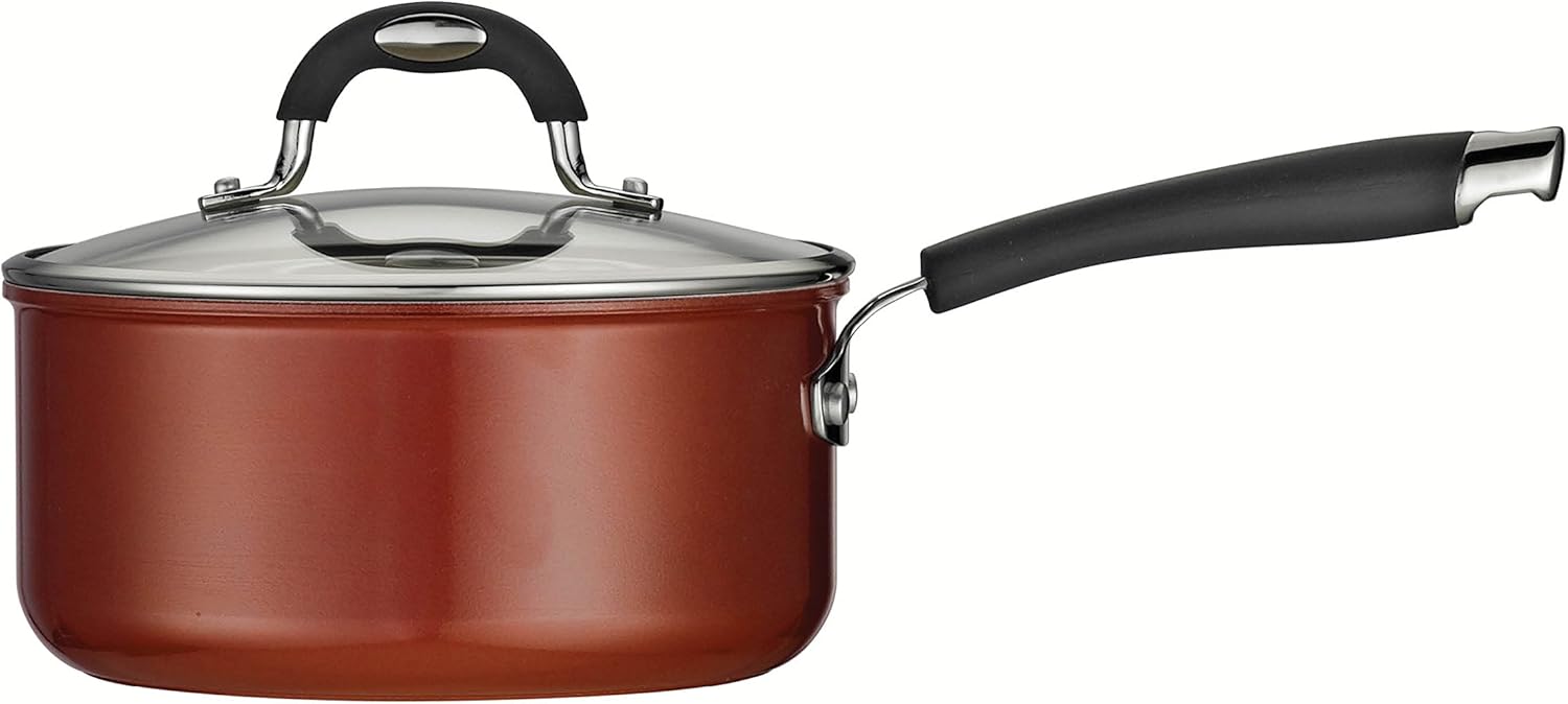 Tramontina – 1 Olla de hierro fundido cubierta de cerámica de 5 cuartos de galón, color cobre metálico, estilo 80110050DS
