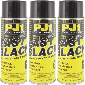 PJ1 Pintura epoxy en aerosol, color negro, brillante., Negro satinado PJ1 Pintura epoxy en aerosol, color negro, brillante., Negro satinado