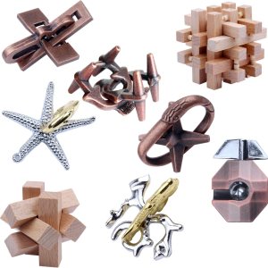 RLYLF 8 piezas de rompecabezas de madera y metal para el cerebro rompecabezas de educación 3D juguetes para adultos y niños entrenamiento de lógica RLYLF 8 piezas de rompecabezas de madera y metal para el cerebro rompecabezas de educación 3D juguetes para adultos y niños entrenamiento de lógica
