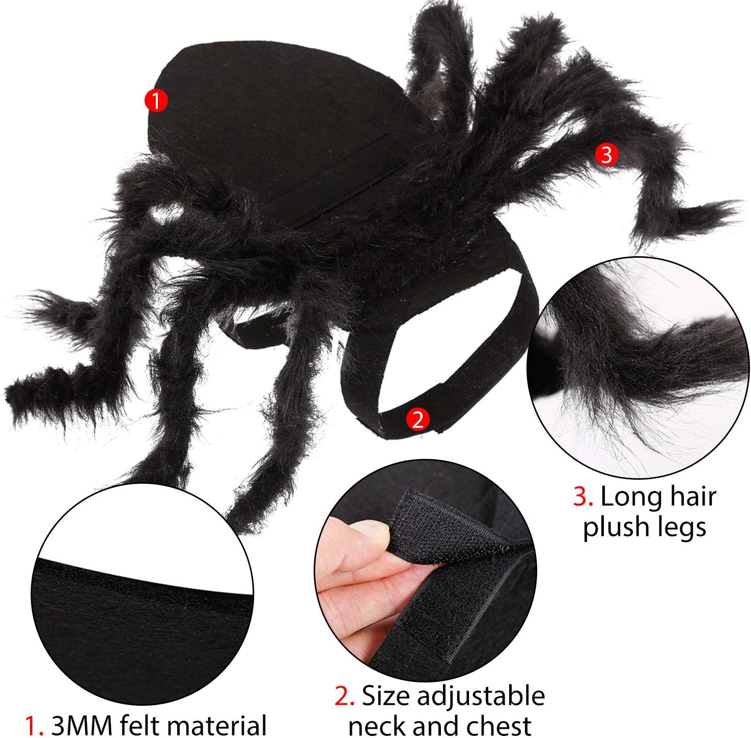 Disfraz de Halloween para mascotas, perros, sudadera de arañas, ropa de cosplay, ropa para mascotas, perros, Halloween, divertido, perro, cachorro,