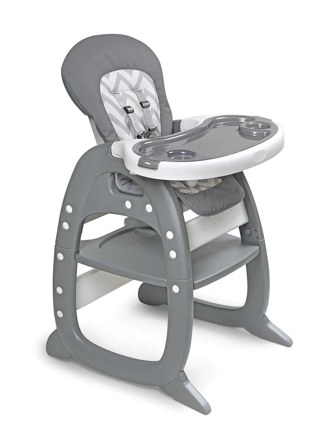 Badger Basket Envee II – Silla alta convertible para bebé con asiento de alimentación infantil, asiento elevador y escritorio para niños pequeños