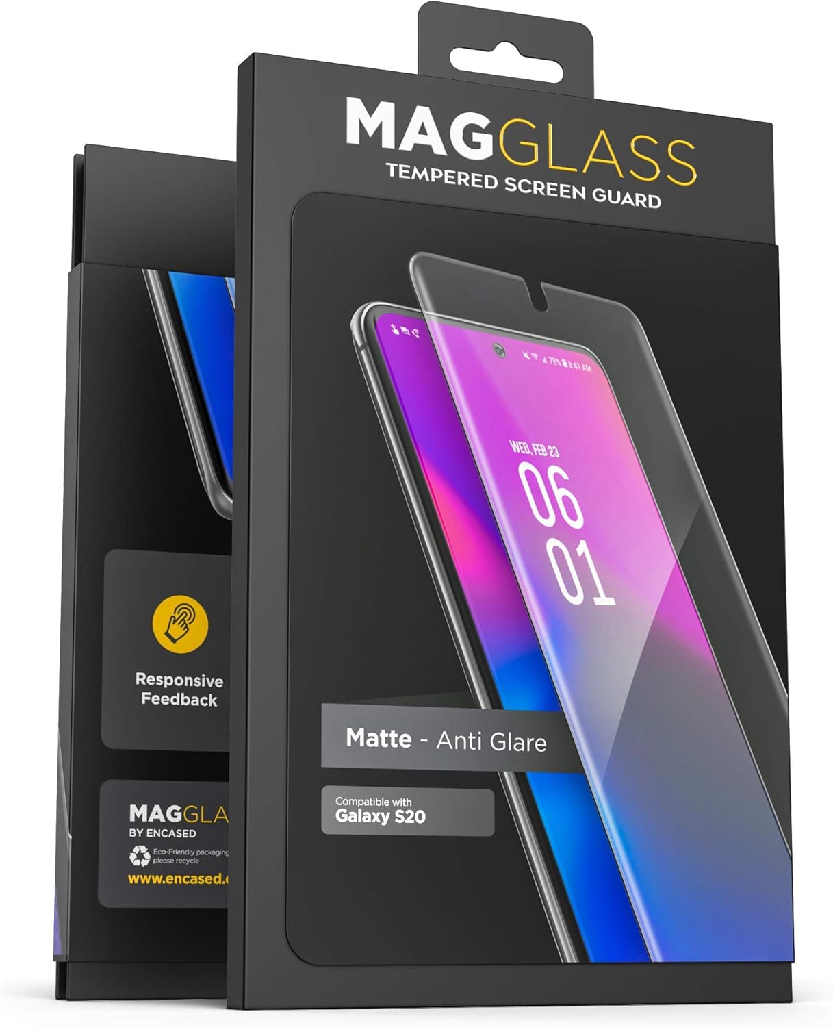 magglass Protector de pantalla mate para Galaxy S20 (resistente a las huellas dactilaressin burbujas), protector de vidrio templado antirreflejos