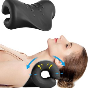 Relajante de cuello y hombros, dispositivo de tracción cervical para aliviar la fatiga y el dolor de cuello y hombros, almohada quiropráctica para Relajante de cuello y hombros, dispositivo de tracción cervical para aliviar la fatiga y el dolor de cuello y hombros, almohada quiropráctica para
