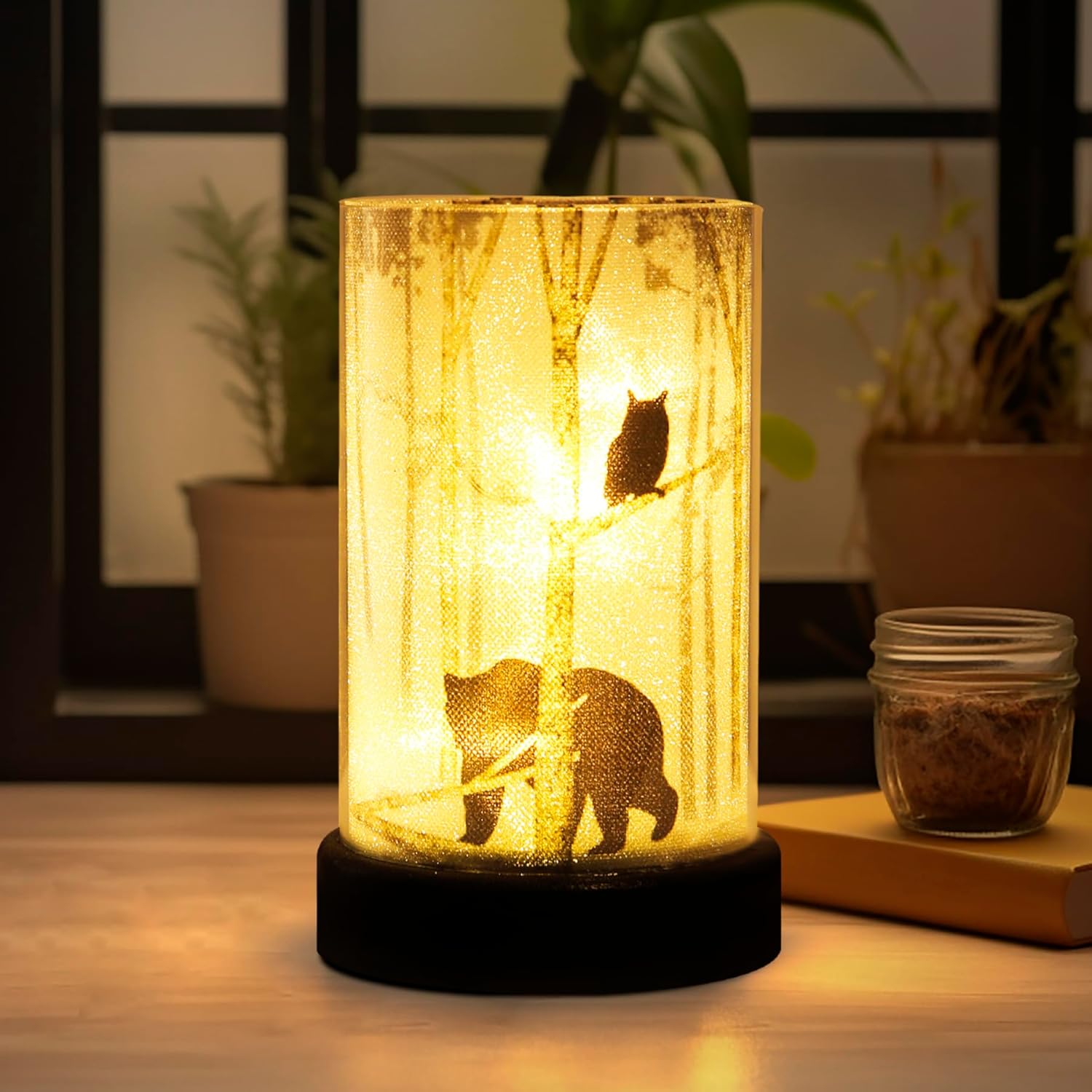 Lámpara de mesa a pilas, lámparas inalámbricas para decoración del hogar, luz nocturna a pilas con bombilla LED, luces decorativas para sala de