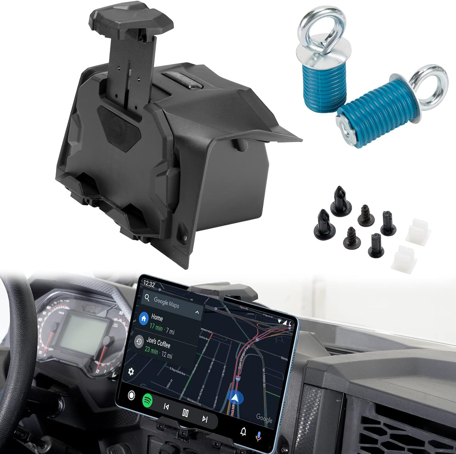 A & UTV PRO Soporte para tableta de dispositivo electrónico y anclajes de amarre RZR para Polaris RZR XP 1000XP4 1000XP Turbo  XP4 Turbo  XP4