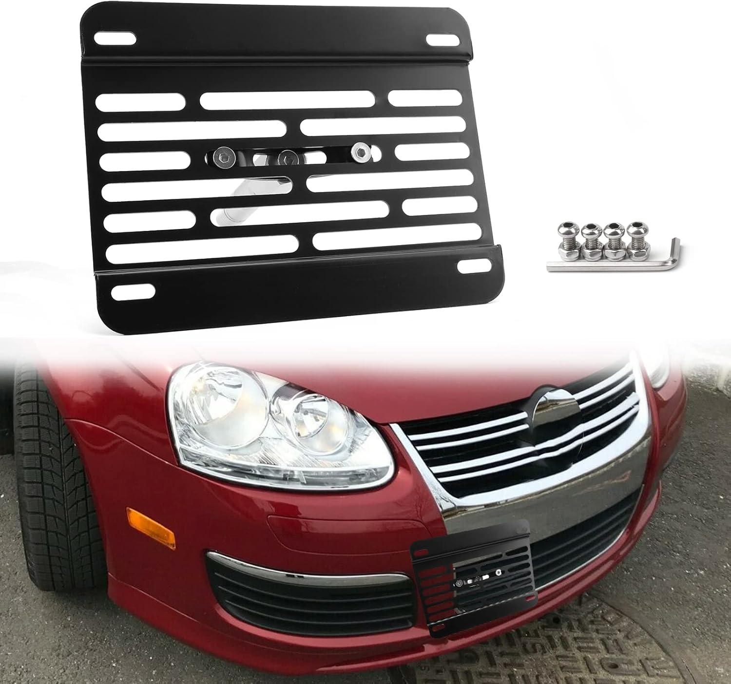 Artudatech Soporte de montaje para placa de matrícula con gancho delantero para Volkswagen MK6 Golf, para Volkswagen EOS 2006-2016, para Volkswagen