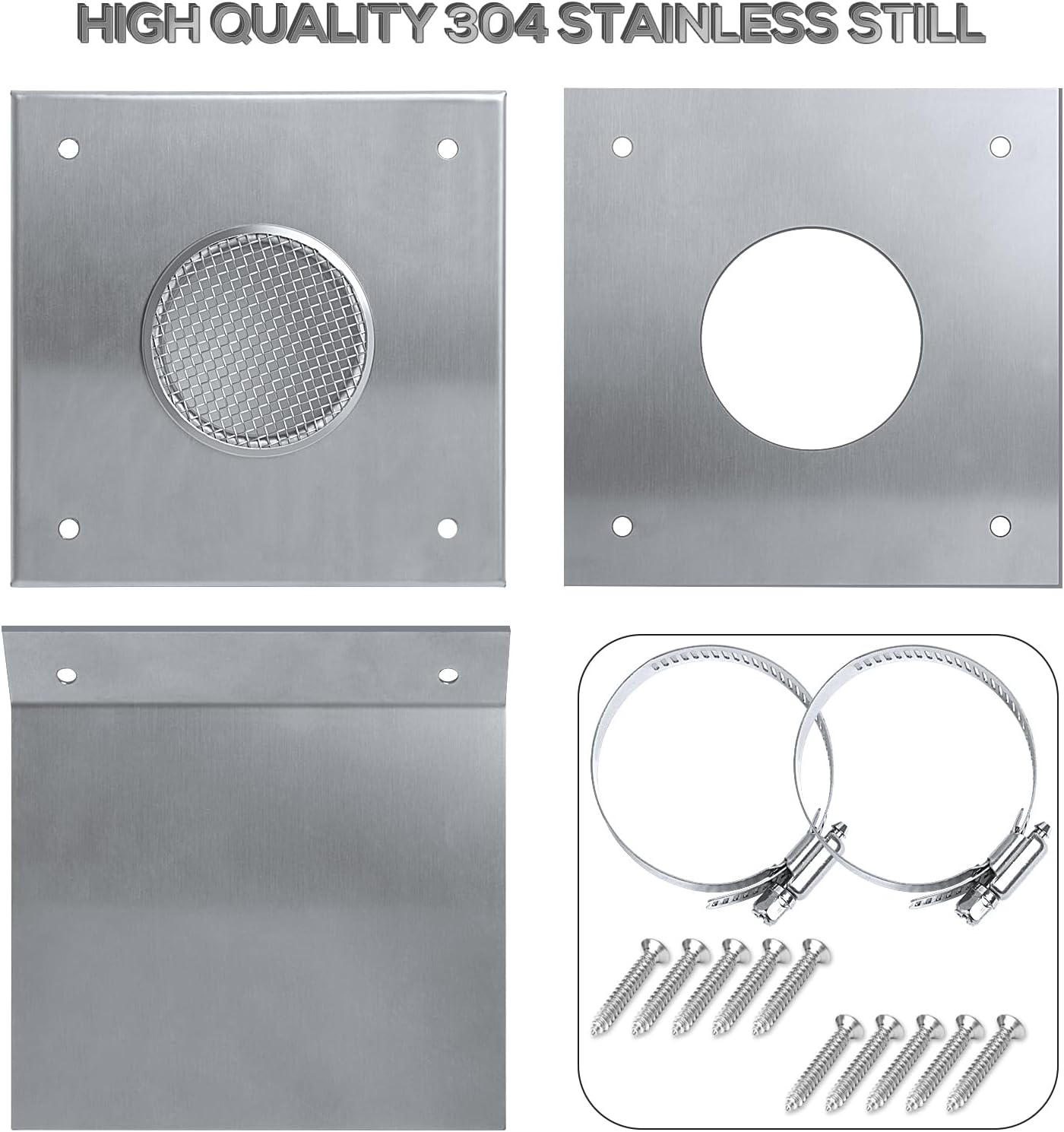 Kit de entrada de aire fresco para estufa de pellets, kit de aire frío exterior de 2 x 60 pulgadas para tubería de estufa de pellets, tubo de