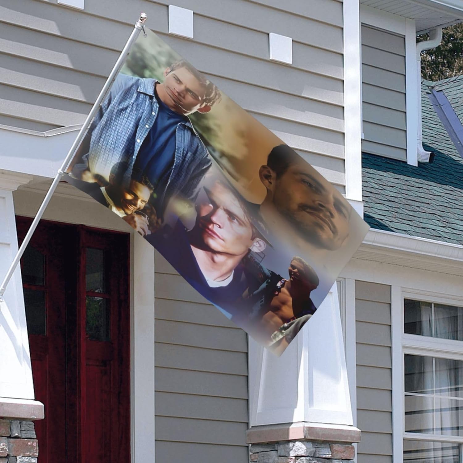Paul Movie Walker – Banderas impresas de 3 x 5 pies, colores vibrantes, decoración para interiores y exteriores, bandera de casa, fiesta de jardín