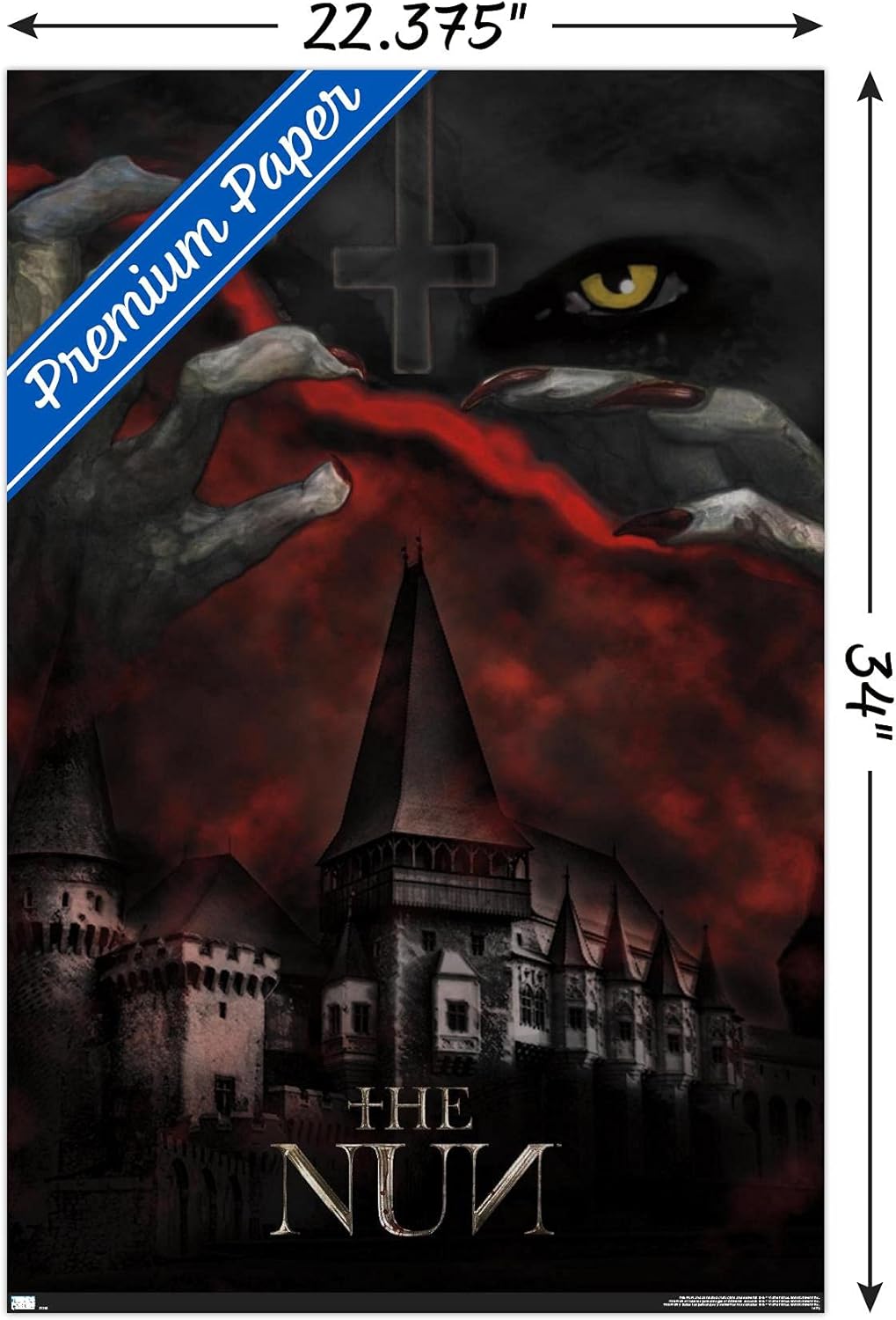 Trends International Póster de pared Nun-Castle, 22.375 x 34 pulgadas, versión premium sin marco