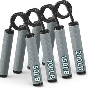KDG Grip Strength Trainer 4 Pack,50LB-200LB Rubber Metal Hand Grip Strengthener,Non-Slip Forearm Exerciser, Heavy-Duty Hand GripperHand Exerciser KDG Grip Strength Trainer 4 Pack,50LB-200LB Rubber Metal Hand Grip Strengthener,Non-Slip Forearm Exerciser, Heavy-Duty Hand GripperHand Exerciser