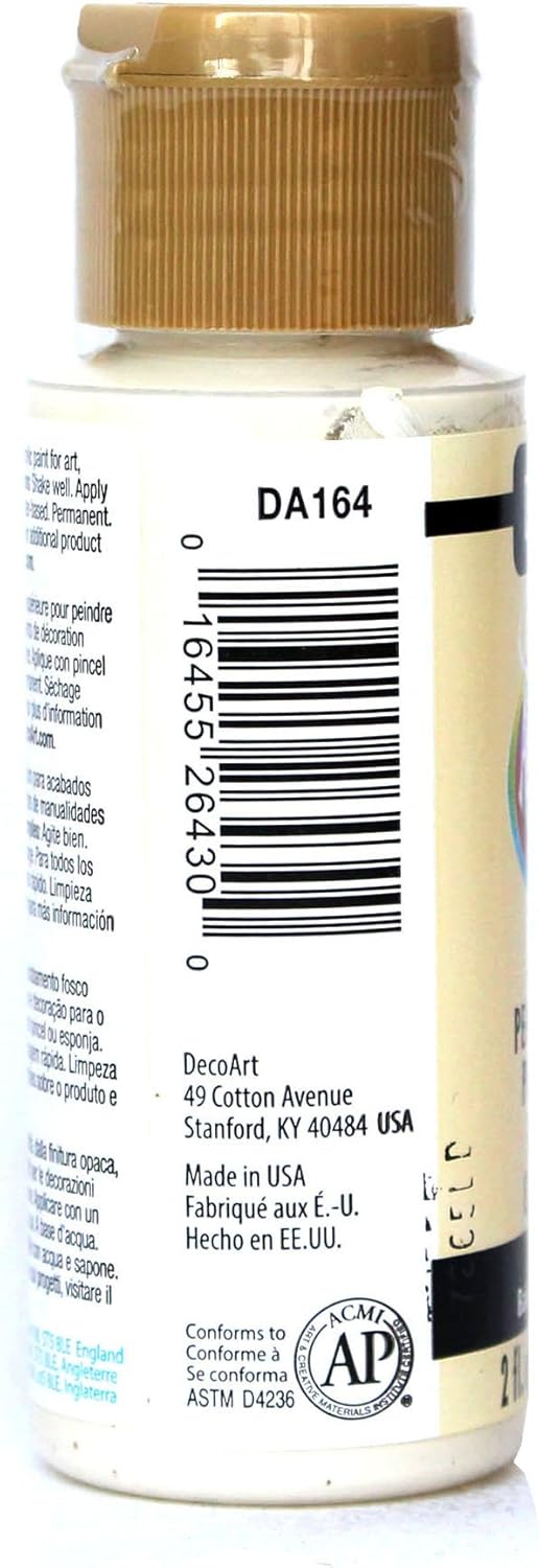 DecoArt, Light Buttermilk – Pintura acrílica americana, 2 onzas, 2 onzas líquidas (paquete de 2)