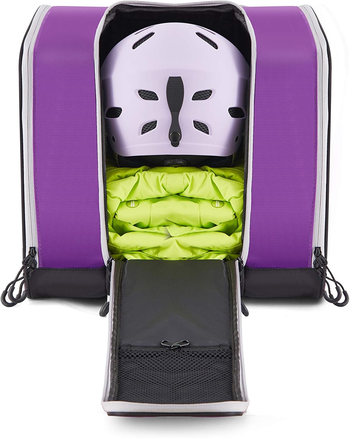 Mochila para botas de esquí para niños pequeños, patinaje, esquí, botas de snowboard, casco, guantes y aperitivos, perfecta para esquí, snowboard,
