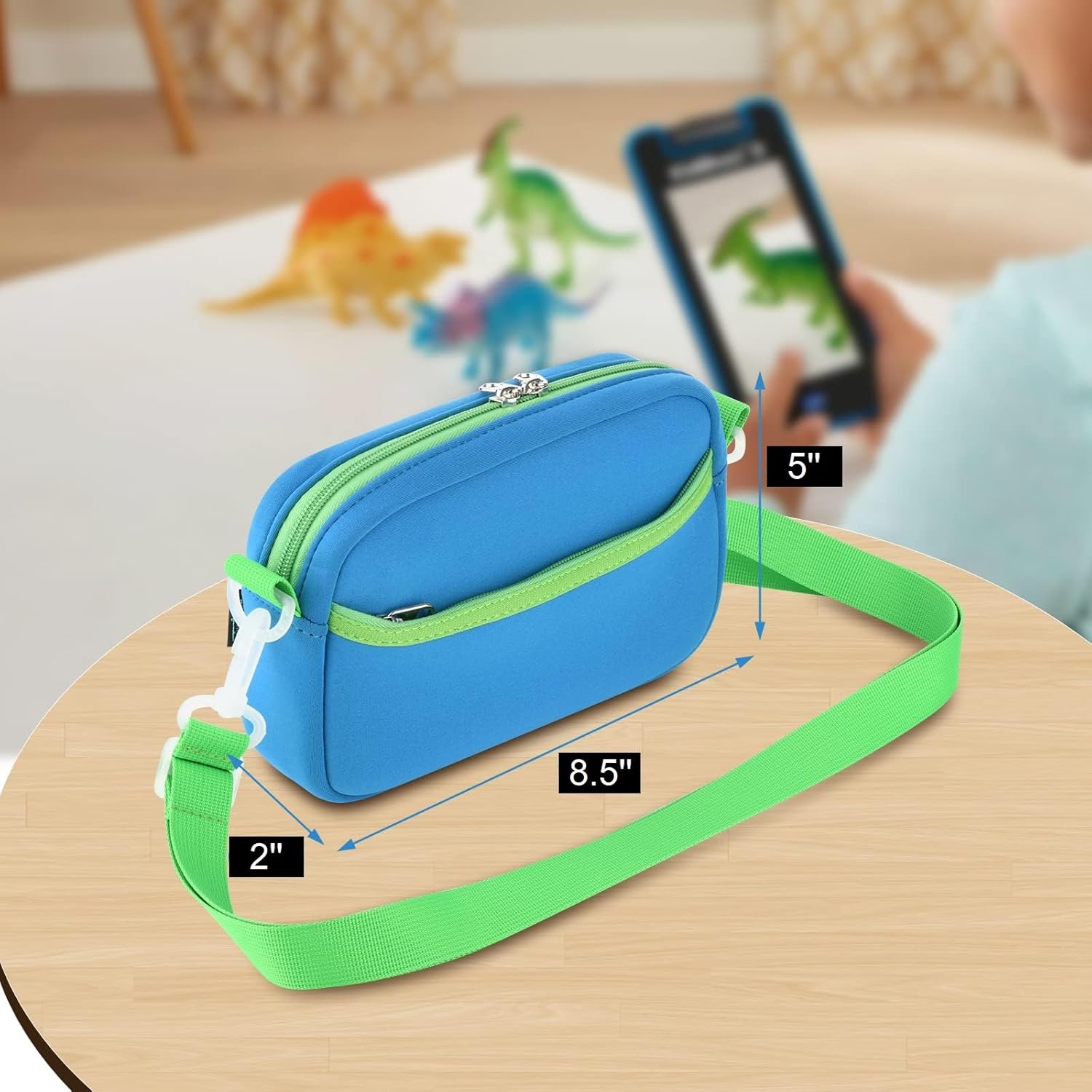 Beautyflier Bolsa cruzada para teléfono para niños, compatible con VTech KidiBuzz 3para teléfonos KidiBuzz G2 para niños, funda de viaje electrónica