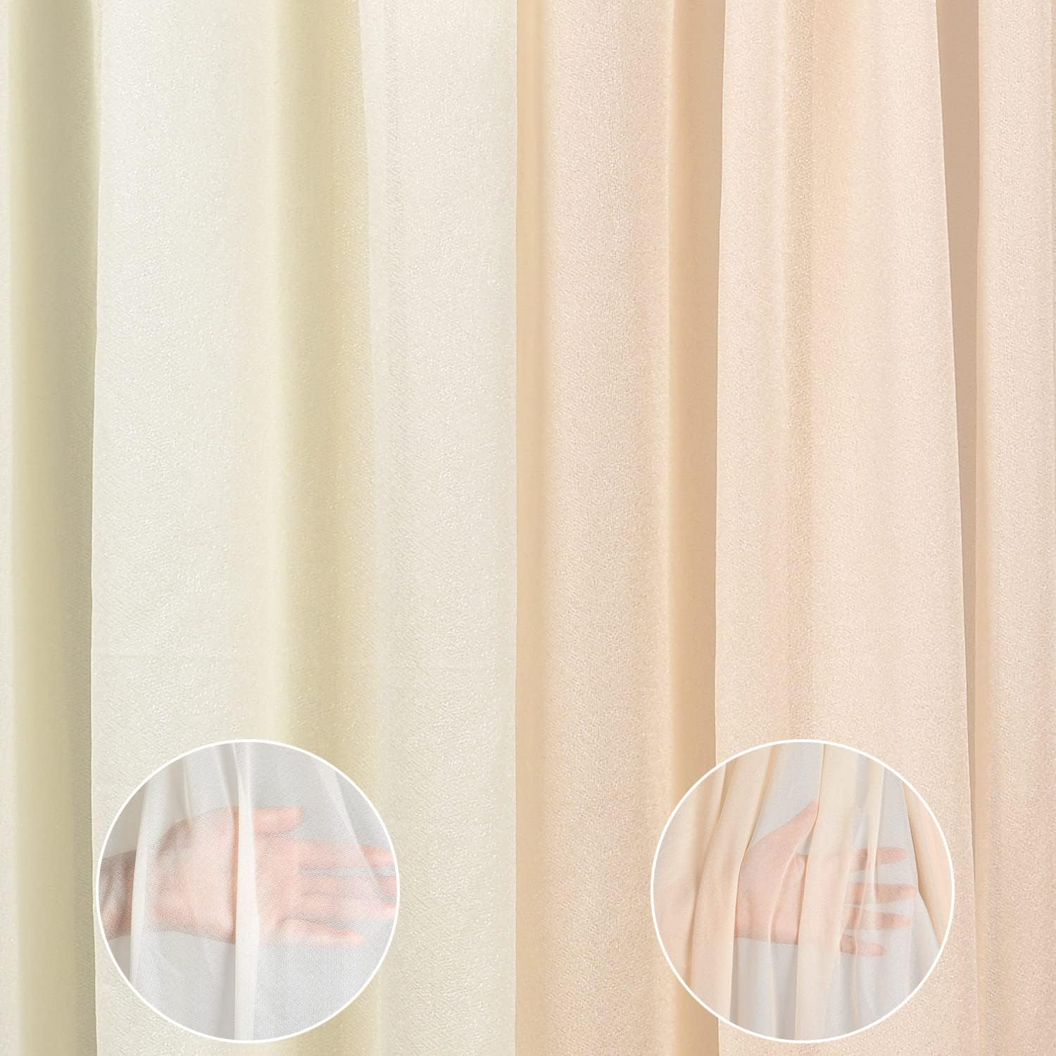 DearHouse 2 paneles de tela para cubrir el arco de la boda, 29.5 pulgadas x 18 pies, cortinas de tela perla para boda, cortina de telón de fondo