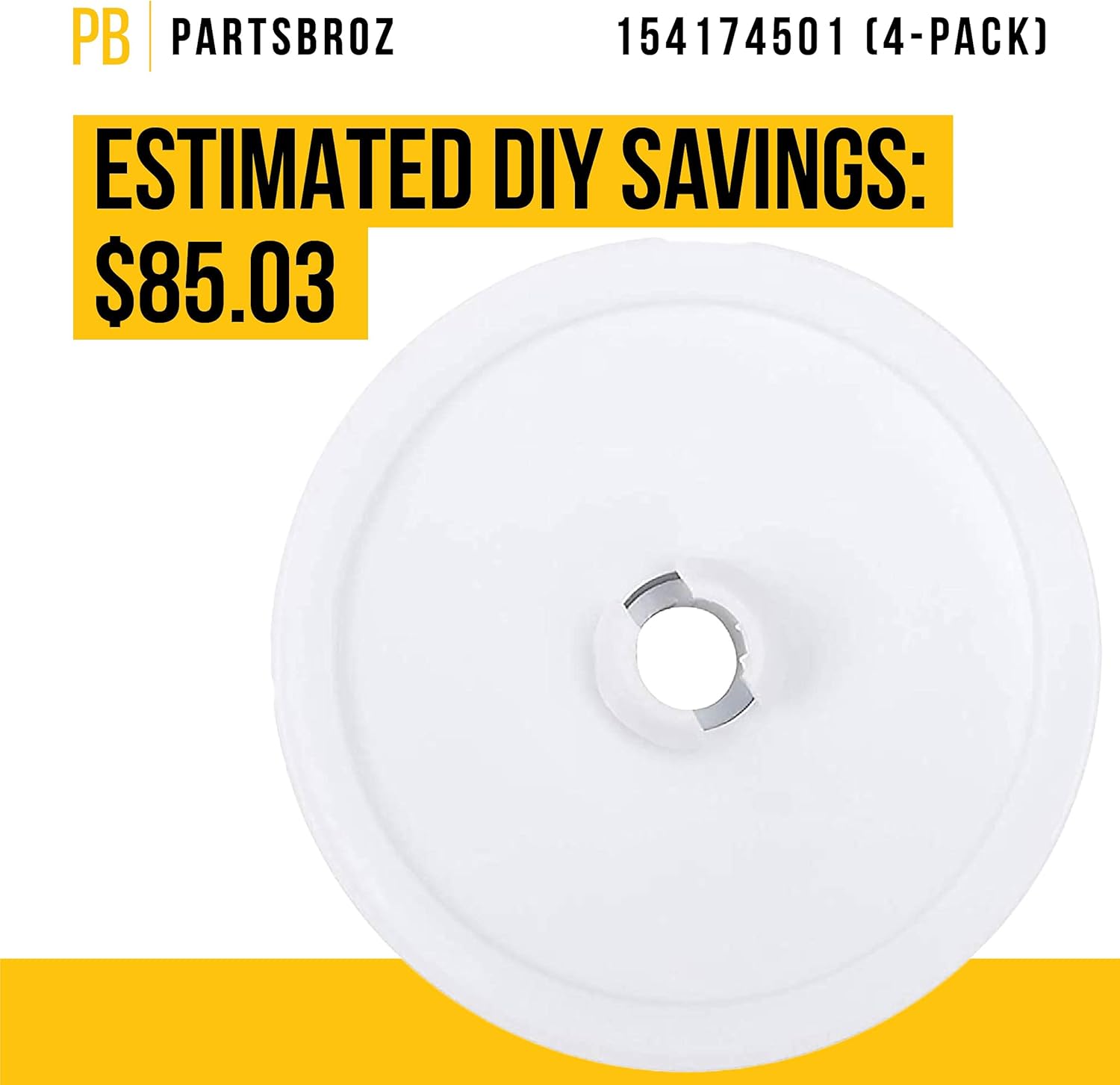 154174501 Frigidaire 5300809640 Ruedas para lavavajillas Estante inferior de repuesto duradero Paquete de 4  Reemplaza 5304532229, AP7195062,